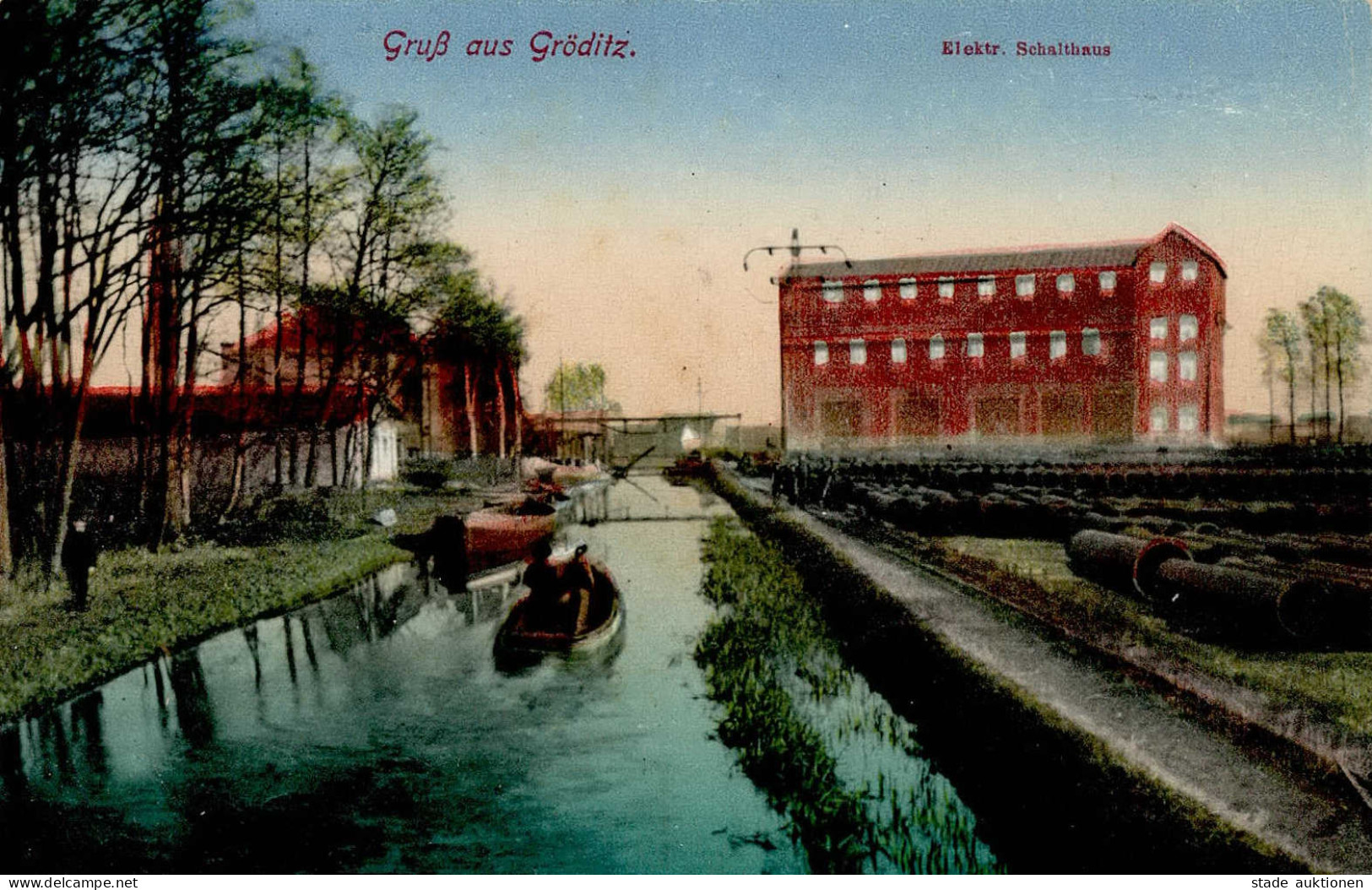 Gröditz (o-8402) Elektr. Schalthaus Kanal Feldpost 1917 I-II - Autres & Non Classés