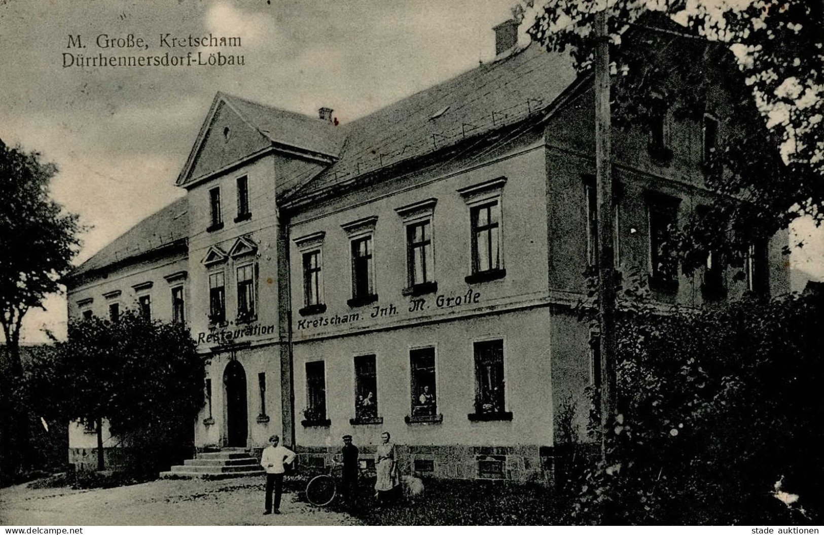 Dürrhennersdorf (o-8701) Gasthaus Kretscham M. Große 1923 I-II (fleckig) - Other & Unclassified