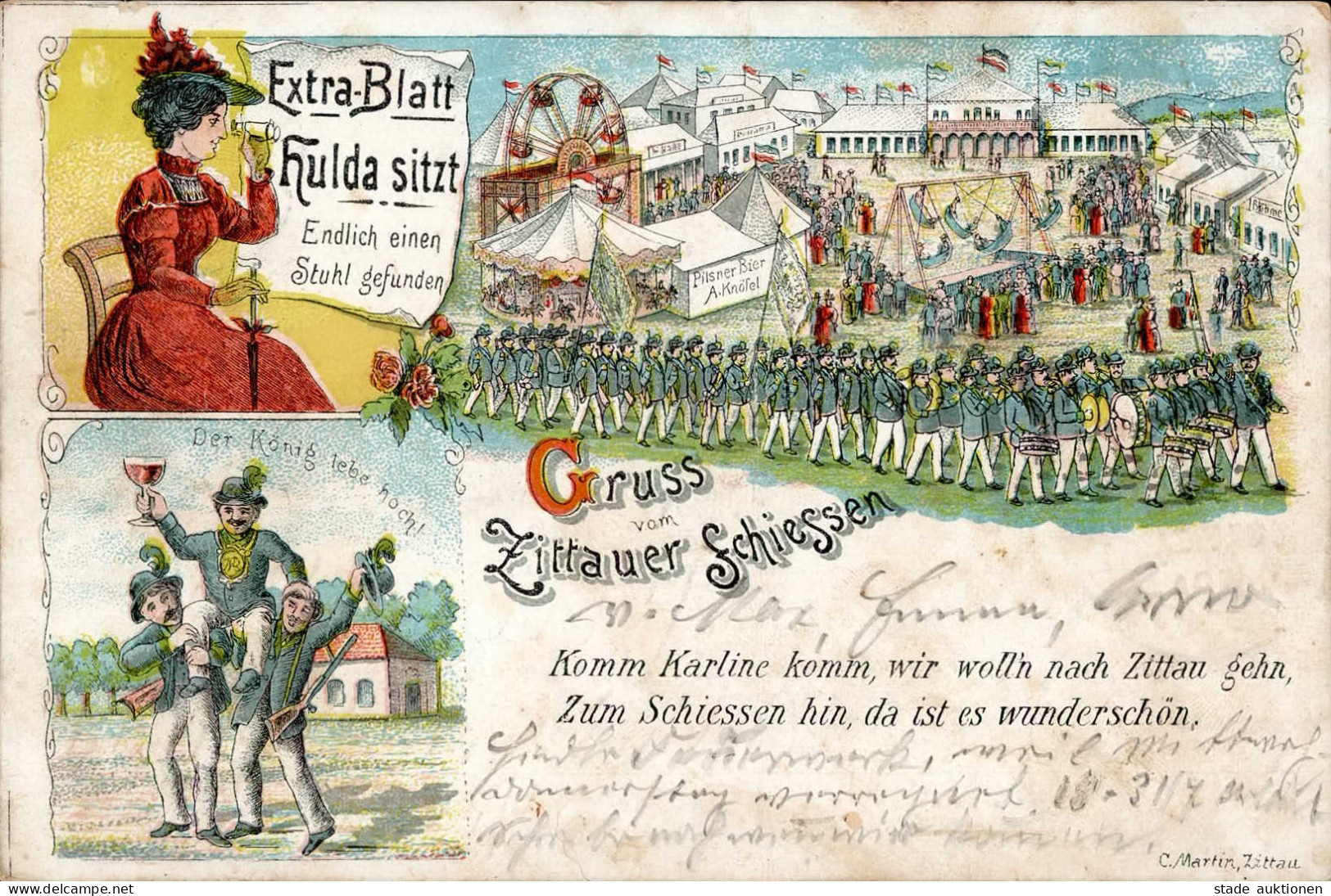 Zittau (o-8800) Zittauer Schiessen Schützenfest 1899 I-II - Autres & Non Classés