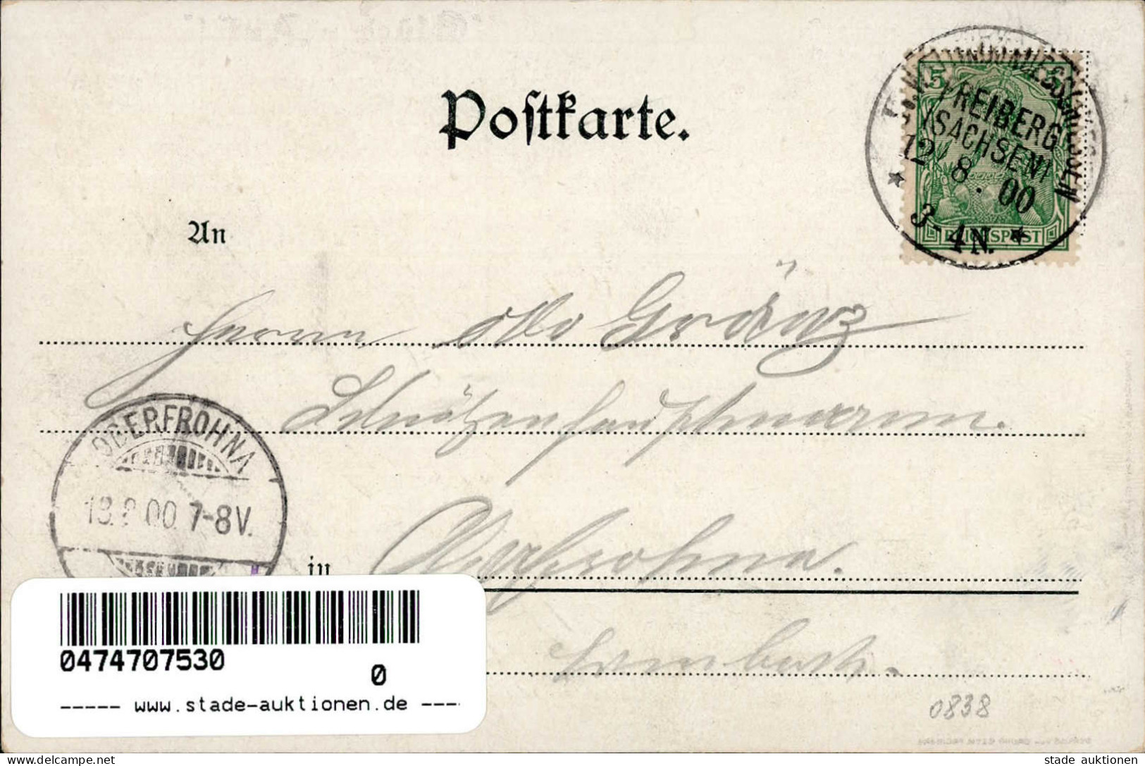 Freiberg In Sachsen (o-9200) IV. Wettin Bundesschießen  12. Bis 19. August 1900 Sonderstempel I- - Andere & Zonder Classificatie
