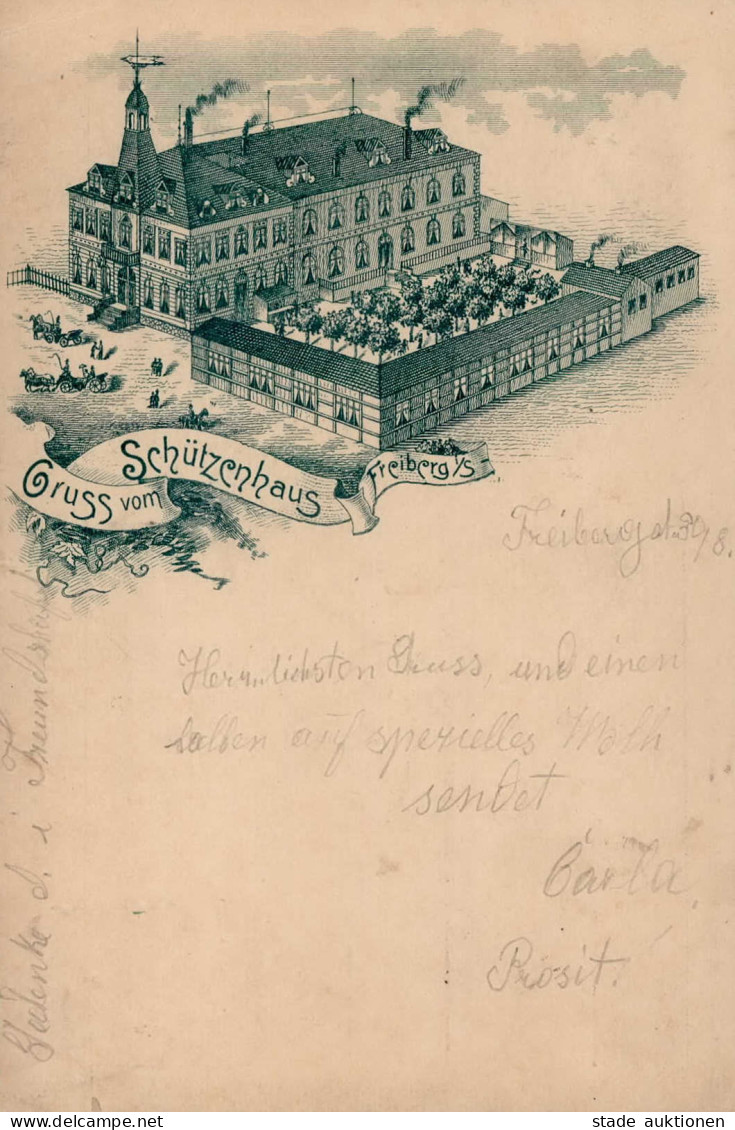 Freiberg In Sachsen (o-9200) Schützenhaus 1898 II (kleine Stauchungen) - Andere & Zonder Classificatie