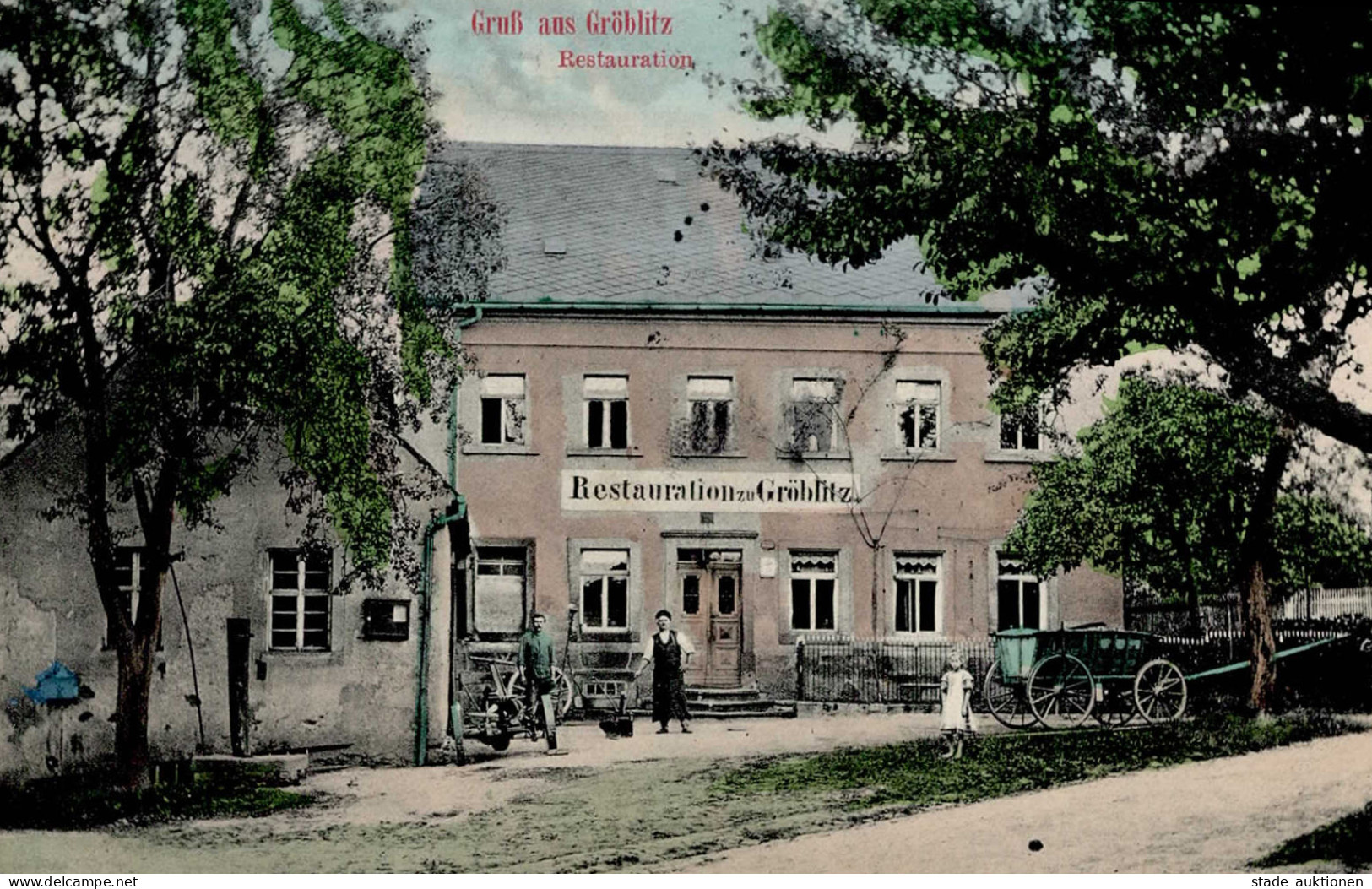 Gröblitz (o-9291) Gasthaus Zu Gröblitz 1916 I- - Other & Unclassified