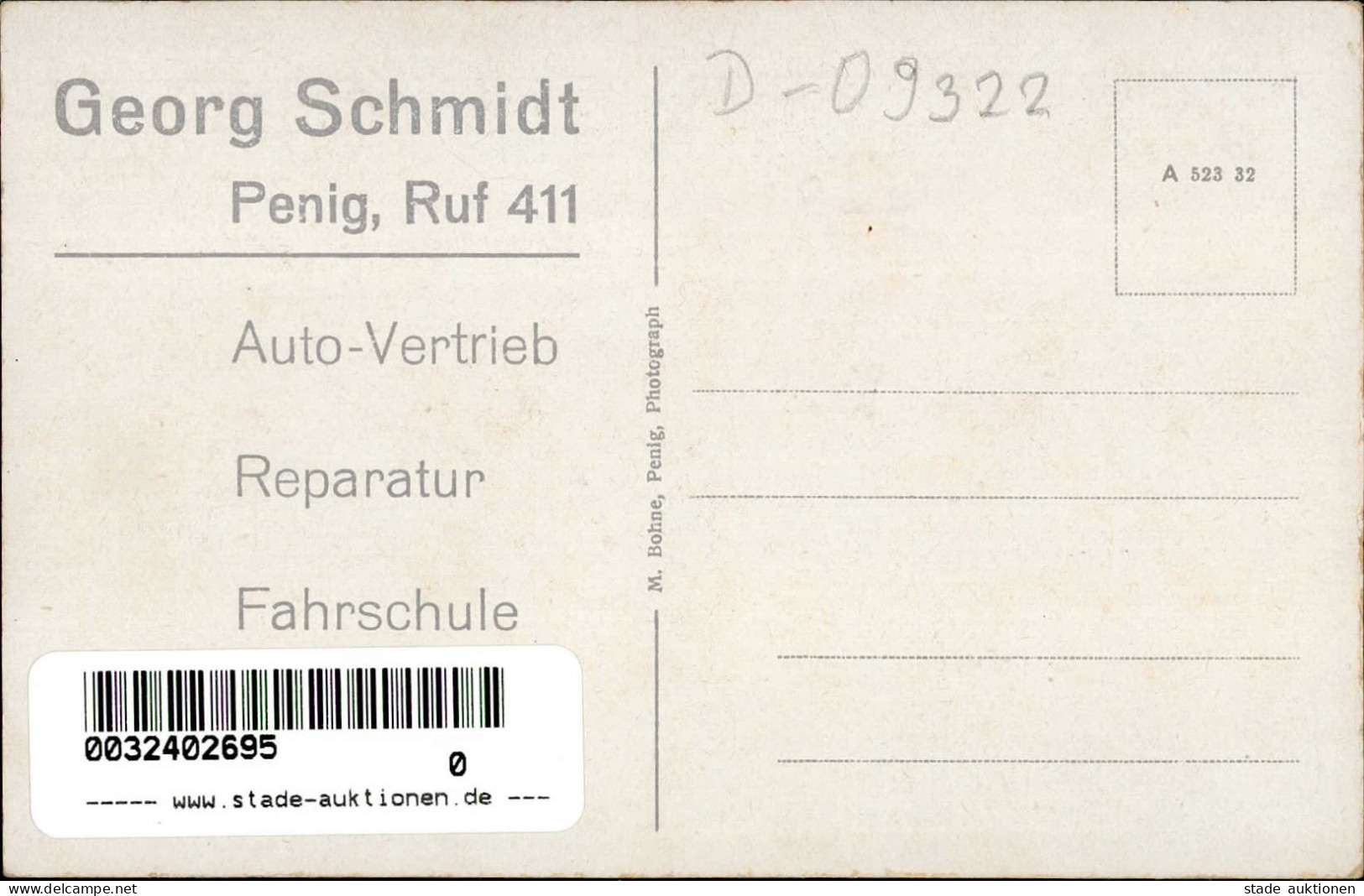 Penig (o-9294) Anhängewagen Auto Schmidt Foto-Ak I- - Other & Unclassified