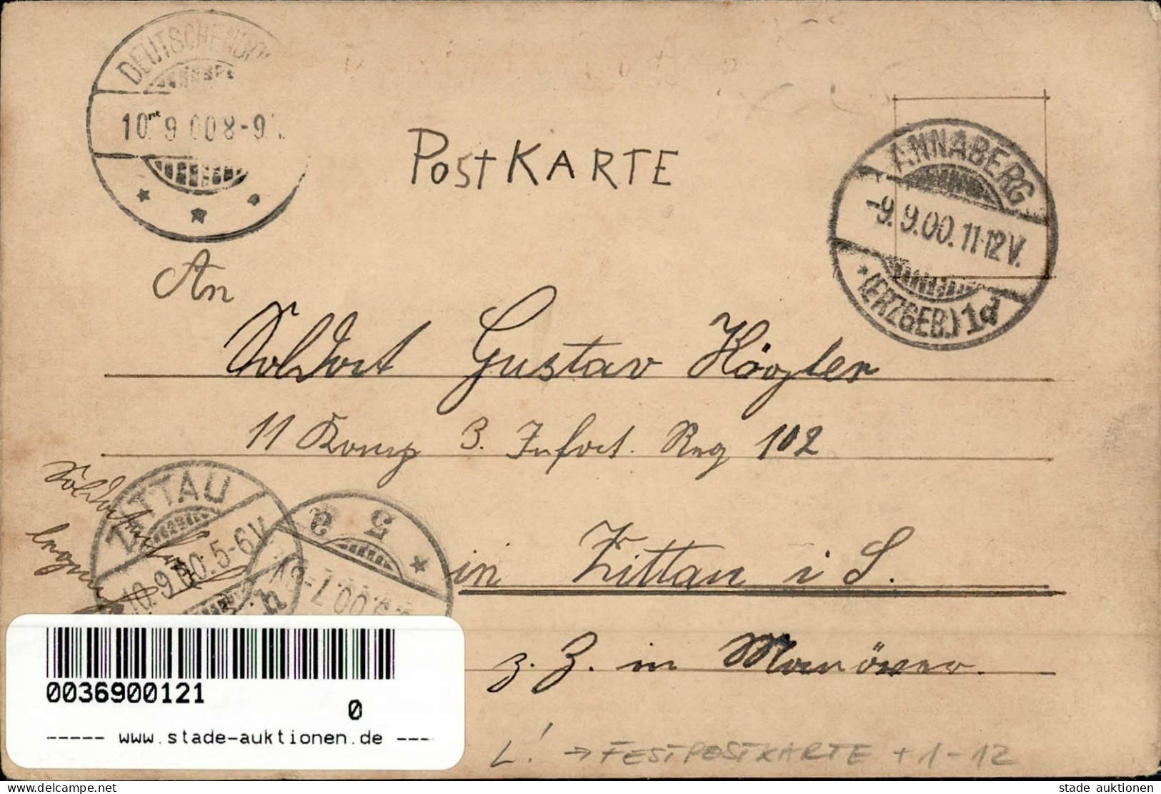 Annaberg-Buchholz (o-9300) 1496-1896 400. Jähriges Jubiläum Herzog Georg D. Bärtige König Albert Von Sachsen 1900 I-II ( - Autres & Non Classés