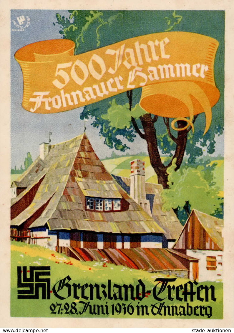 Annaberg-Buchholz (o-9300) Grenzland Treffen 1936 500 Jahre Frohnauer Hammer I- (keine Ak-Einteilung) - Autres & Non Classés