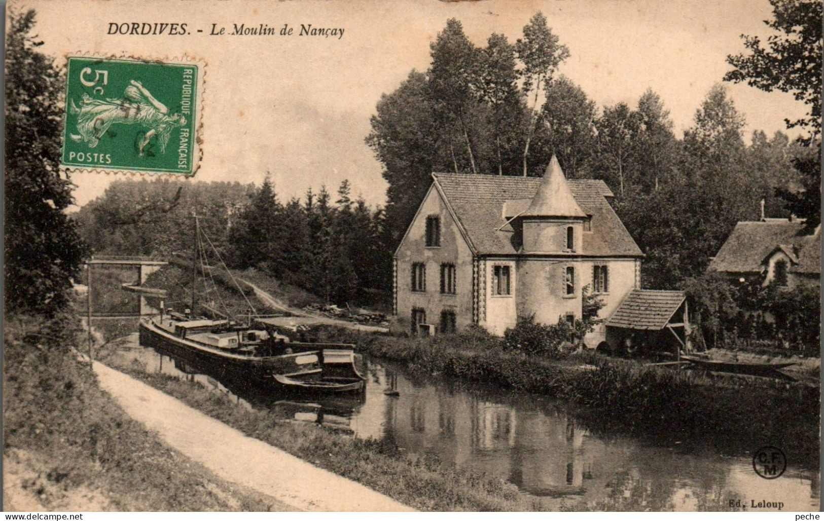 N°921 W -cpa Dordives -le Moun De Nançay -péniche- - Hausboote