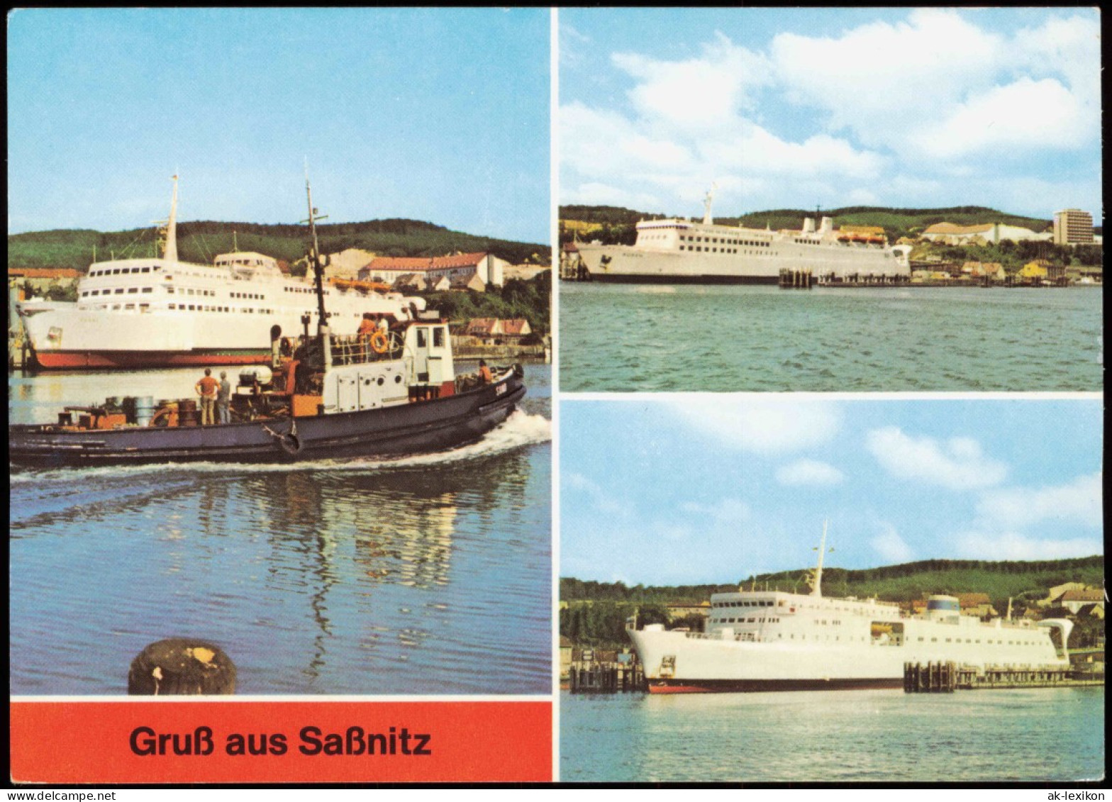 Sassnitz Schwedenfähre  Eisenbahnfährschiff "Rügen" Fährschiff "Svealand"  1979 - Sassnitz