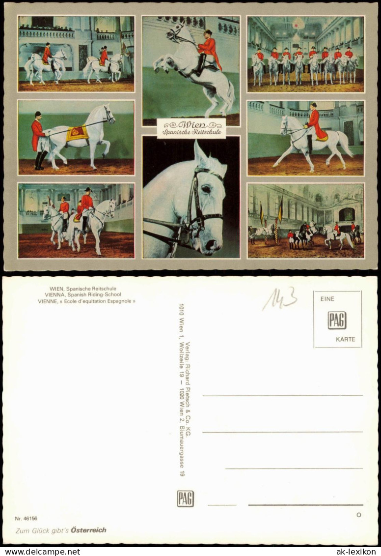 Ansichtskarte Wien Spanische Reitschule 1980 - Autres & Non Classés