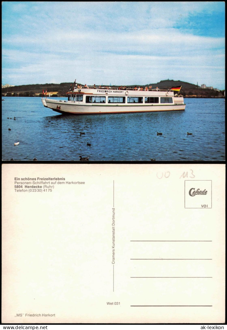 Kleines Fahrgastschiff MS Friedrich Harkort Bei Herdecke (Ruhr) 1980 - Fähren