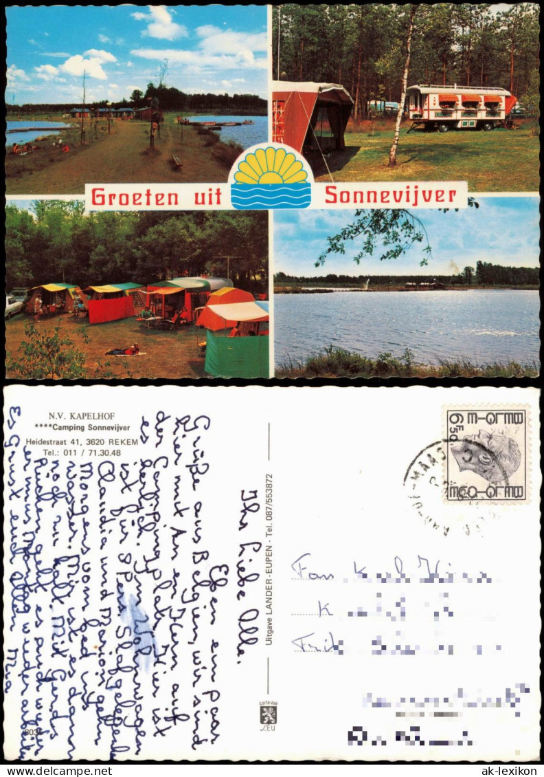 Rekem Rekem Camping Sonnevijver (Mehrbildkarte) N.V. KAPELHOF 1980 - Autres & Non Classés