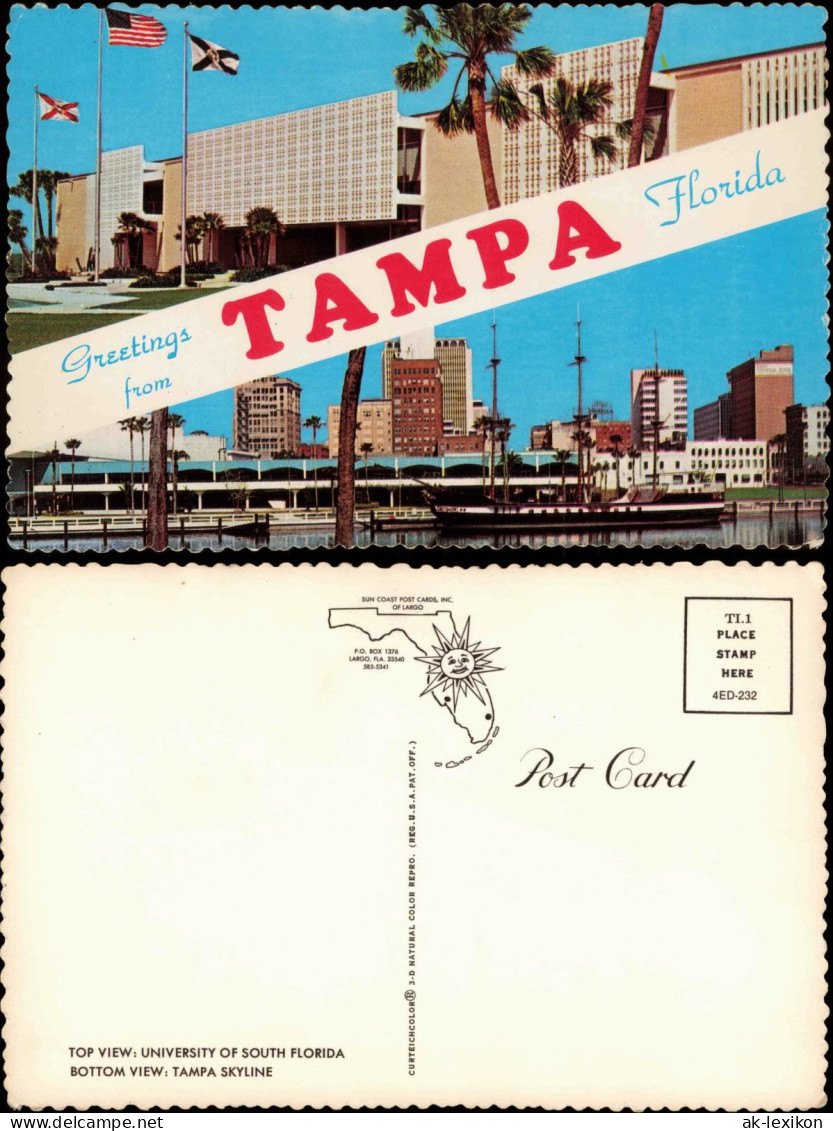 Tampa Greetings TAMPA Florida UNIVERSITY OF SOUTH FLORIDA, SKYLINE 1970 - Autres & Non Classés