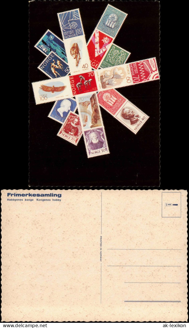 Norwegen Allgemein  Motivkarte Mit Briefmarken Norge Stamps 1970 - Norway