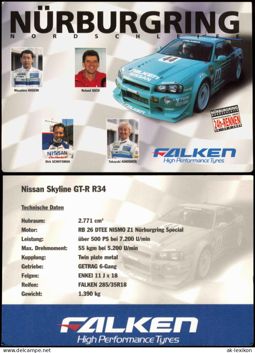 Sport Motorsport (Auto): Nissan Skyline GT-R R34 Am Nürburgring 2000 - Andere & Zonder Classificatie