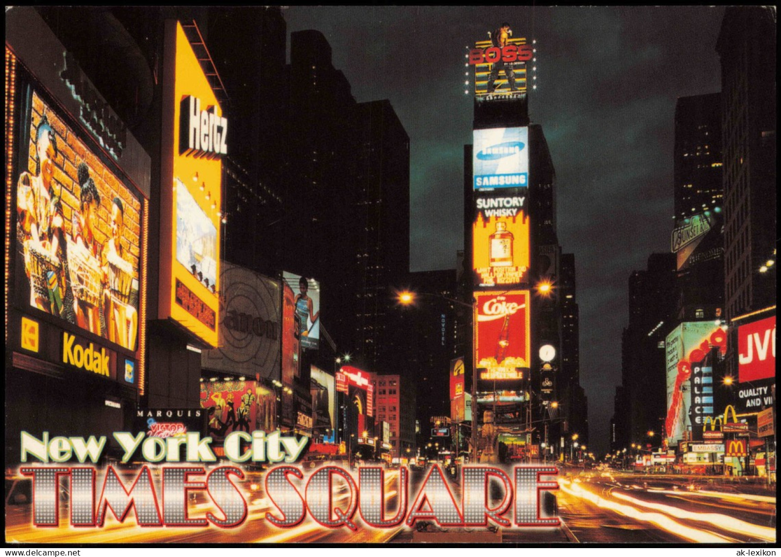 Manhattan New York City Times Square Illuminated Night With Its Many Neon 2000 - Autres & Non Classés