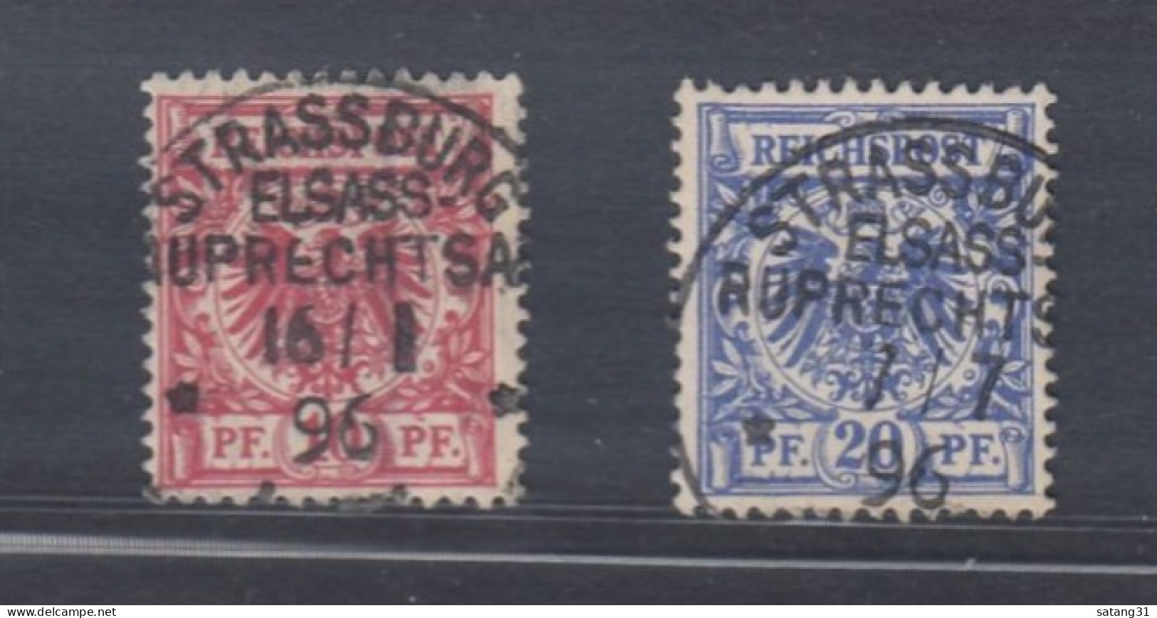 2 TIMBRES OBLITERES "STRASSBURG RUPRECHTSAU". - Gebruikt