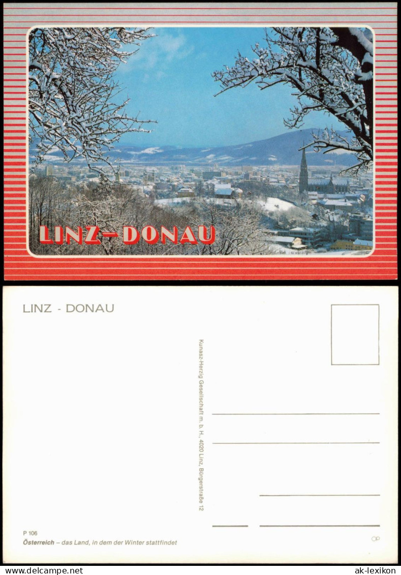 Ansichtskarte Linz Panorama-Ansicht Winter 1990 - Other & Unclassified