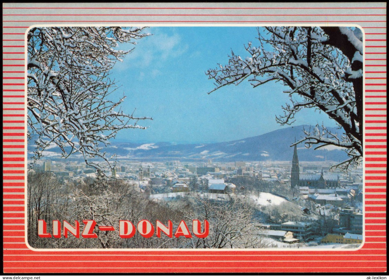 Ansichtskarte Linz Panorama-Ansicht Winter 1990 - Other & Unclassified