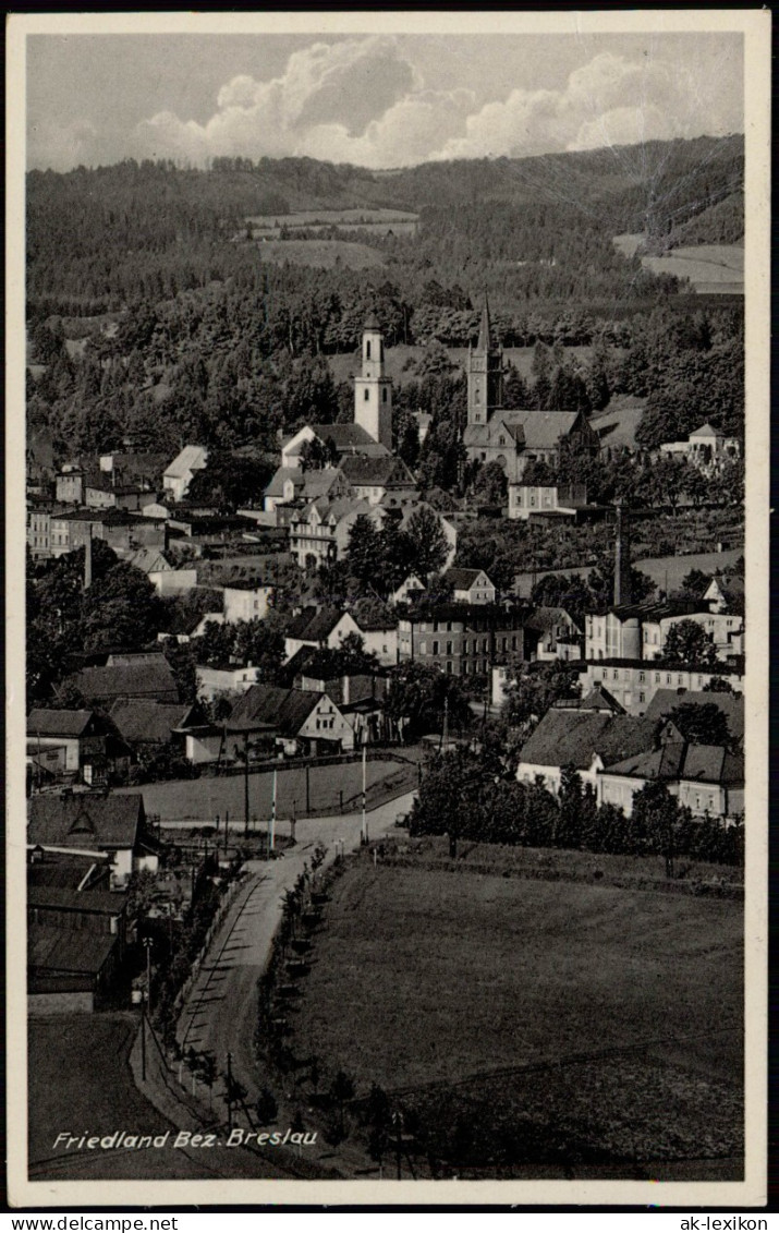 Postcard Friedland In Niederschlesien Mieroszów Straßenpartie 1936 - Schlesien