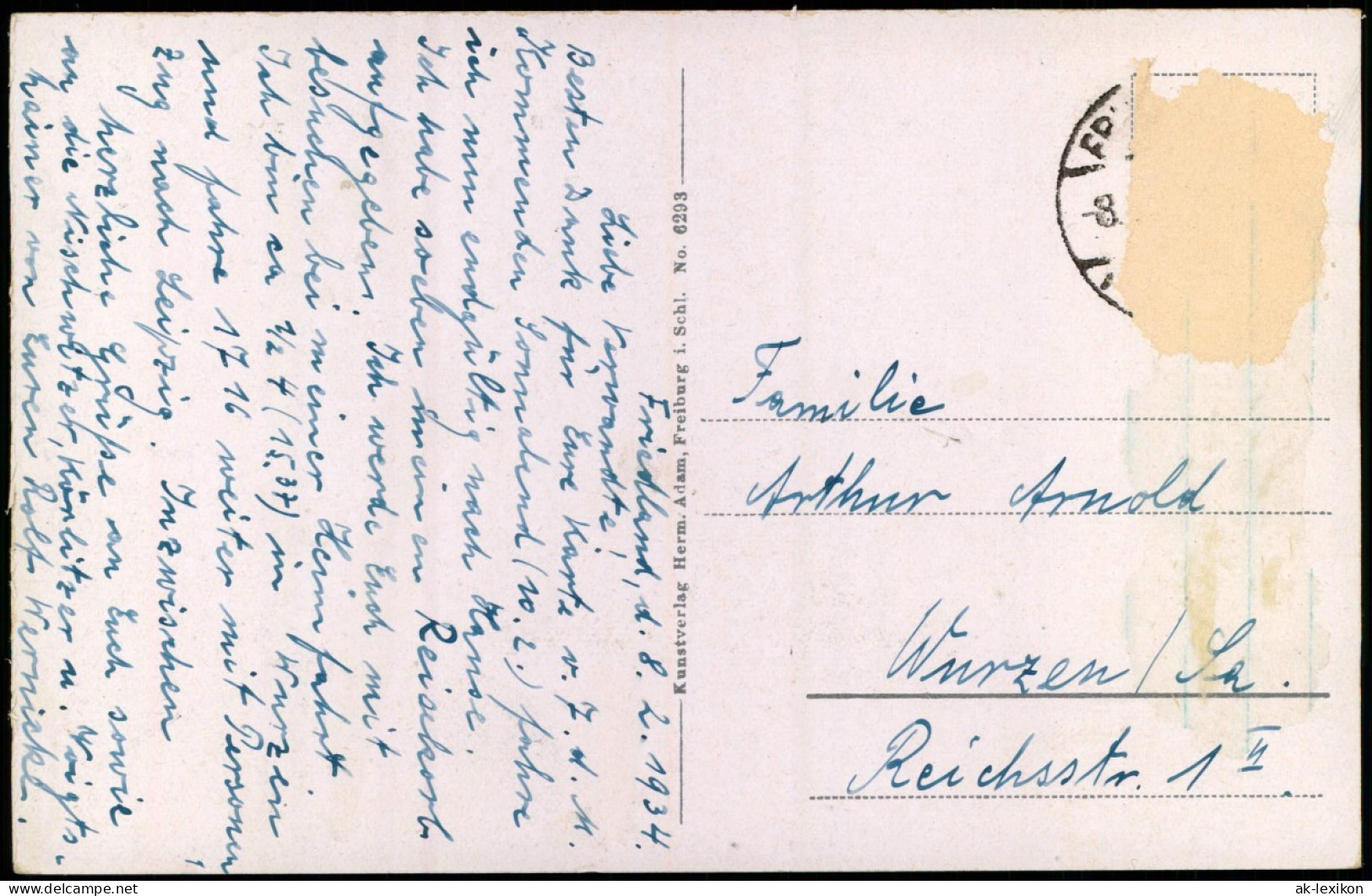 Postcard Friedland In Niederschlesien Mieroszów Straßenpartie 1936 - Schlesien
