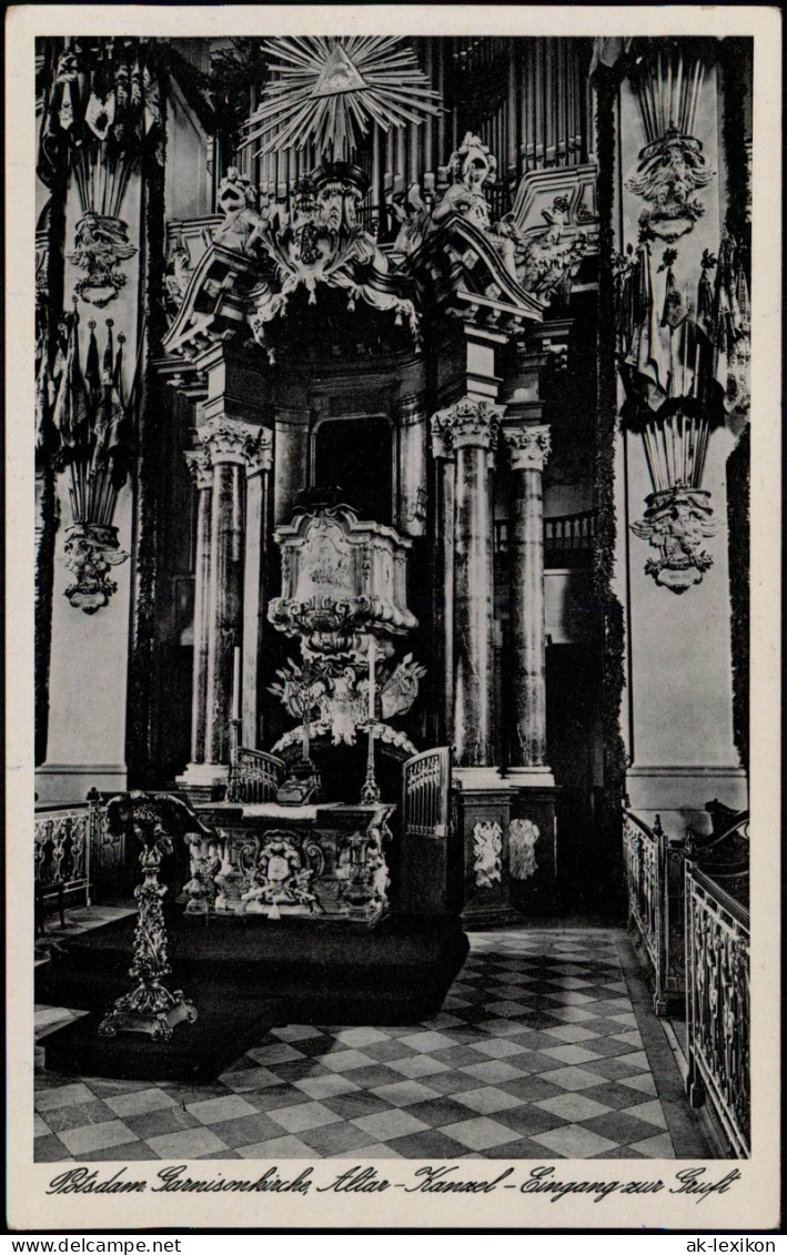 Ansichtskarte Potsdam Garnisionskirche - Altar 1933 - Potsdam