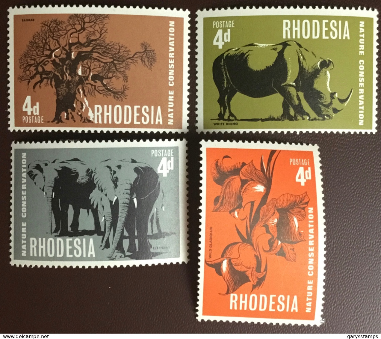 Rhodesia 1967 Nature Conservation Animals Trees Flowers MNH - Other & Unclassified