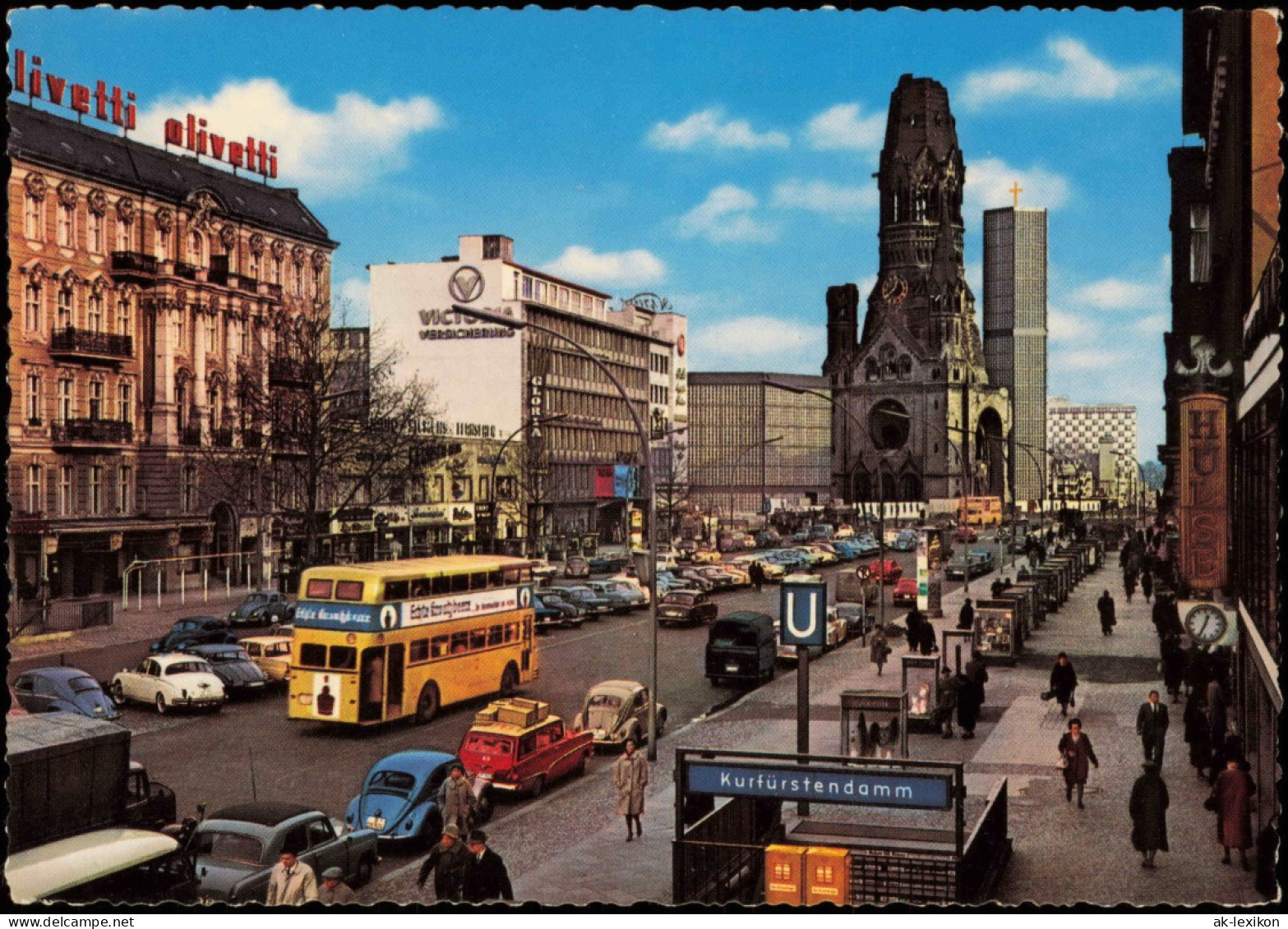 Charlottenburg-Berlin Kurfürstendamm Und  Gedächtniskirche 1963 - Charlottenburg