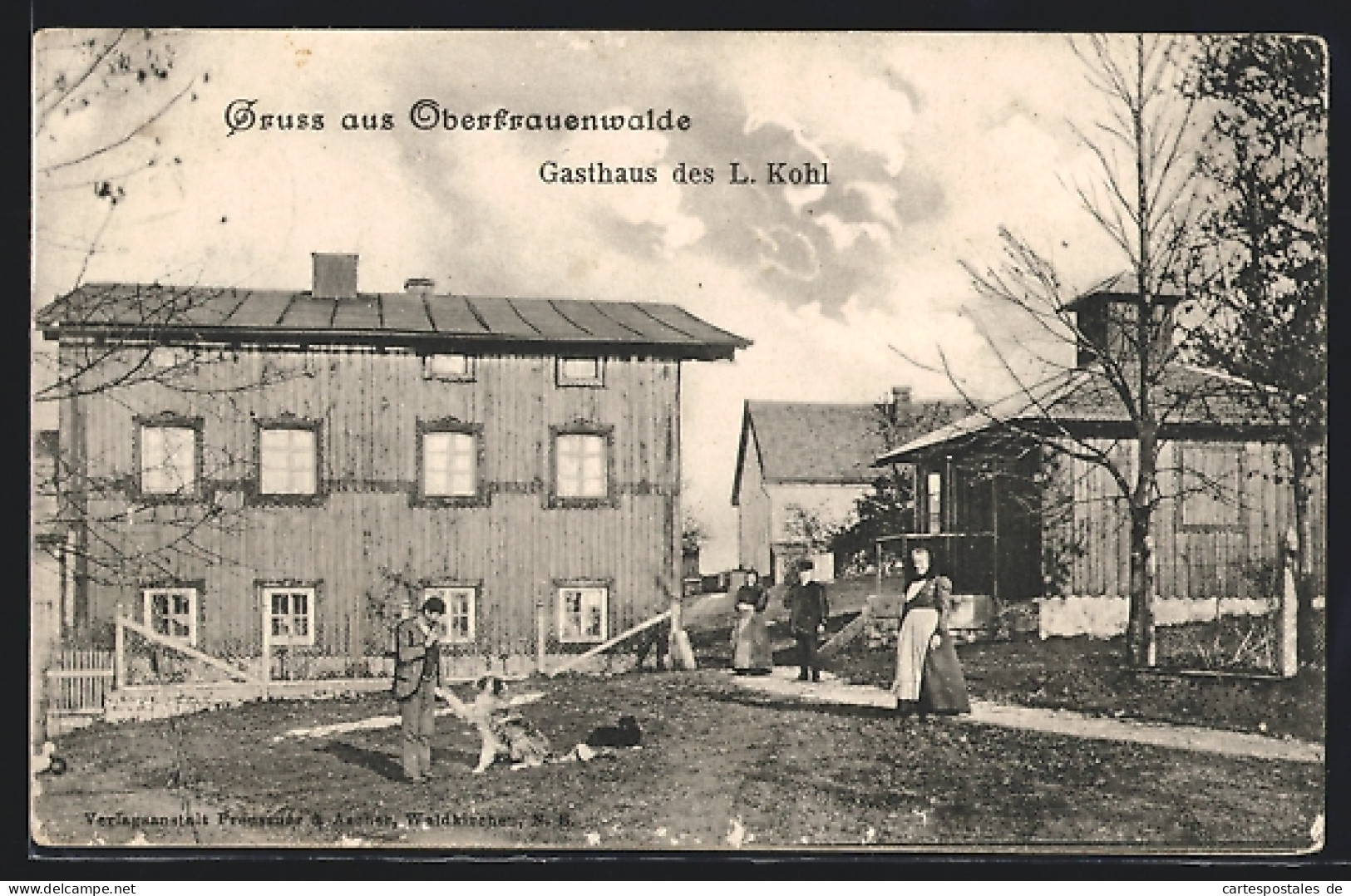 AK Oberfrauenwald, Gasthaus Des L. Kohl  - Altri & Non Classificati
