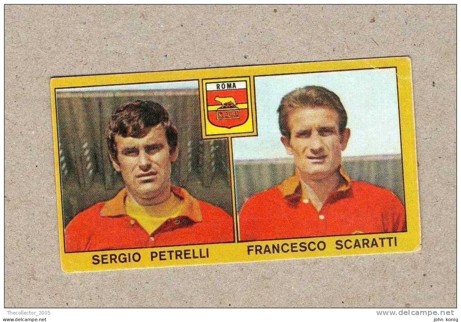 CALCIATORI - CALCIO - Figurine Panini 1969-1970 # Roma (S. Petrelli-F. Scaratti) - Italiaanse Uitgave