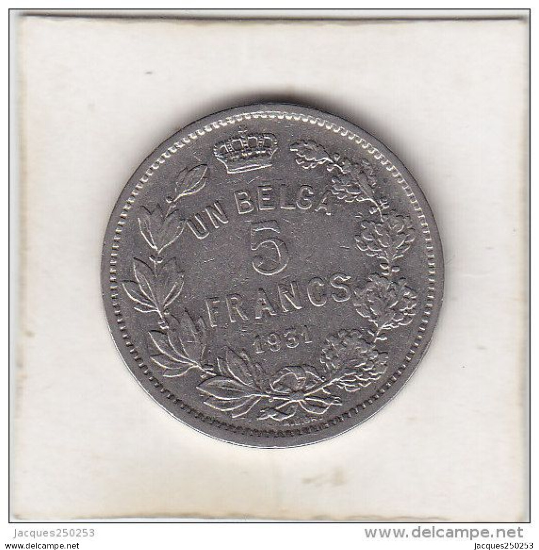 UN Belga 5 Francs 1931 FR Pos B - 5 Francs & 1 Belga