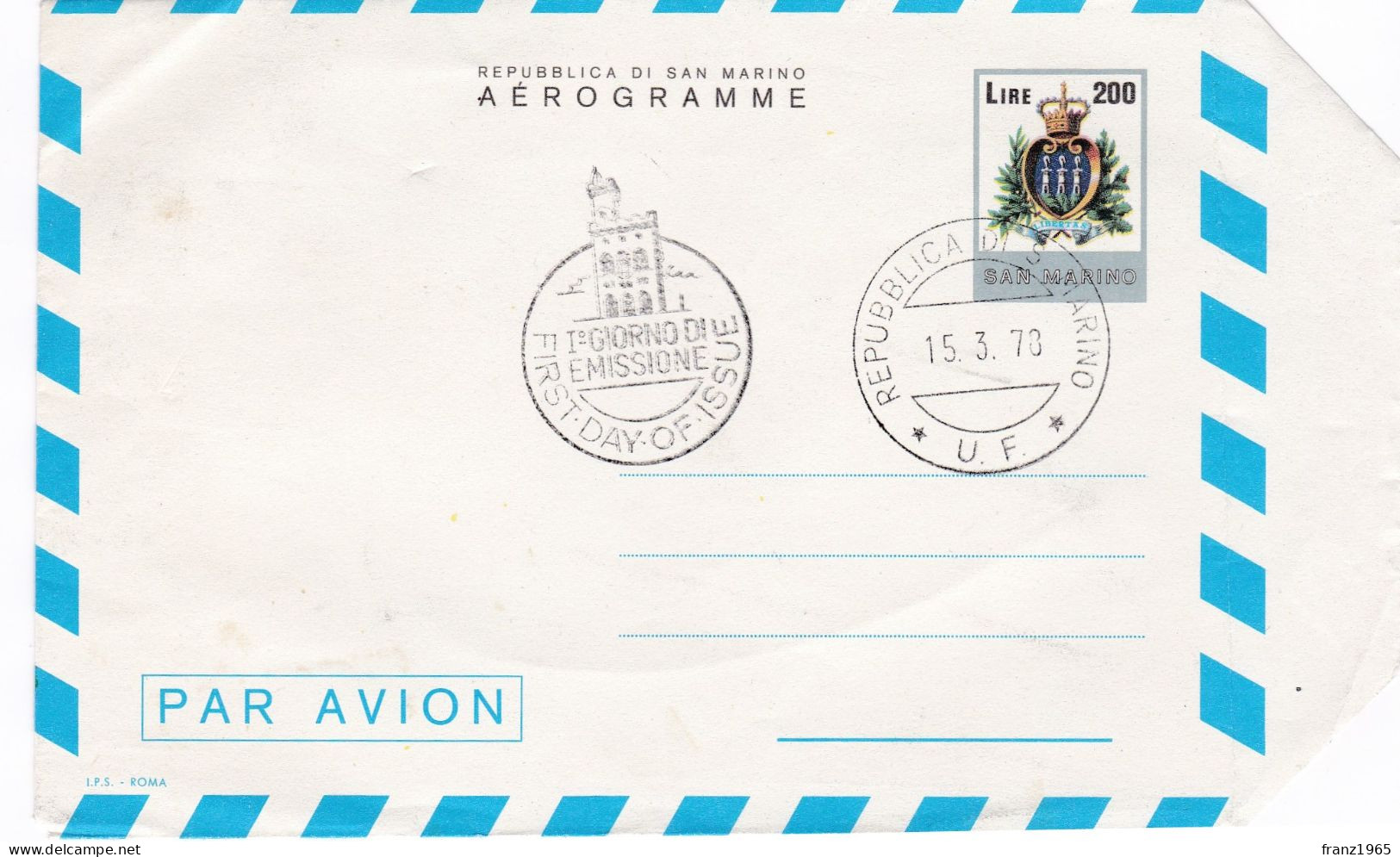 Aerogramme - 1978 - Interi Postali