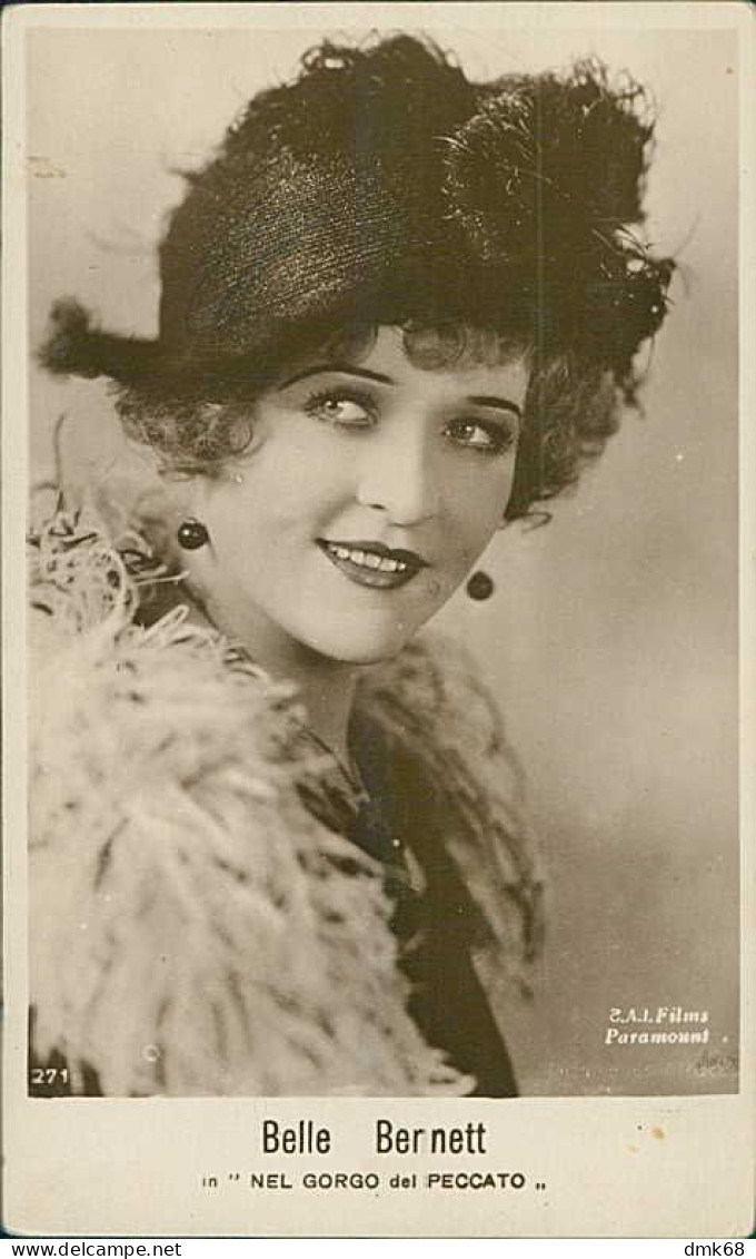 BELLE BENNETT  ( , Milaca / Minnesota )  ACTRESS - EDIT FALCI - RPPC POSTCARD 1920s (TEM491) - Chanteurs & Musiciens