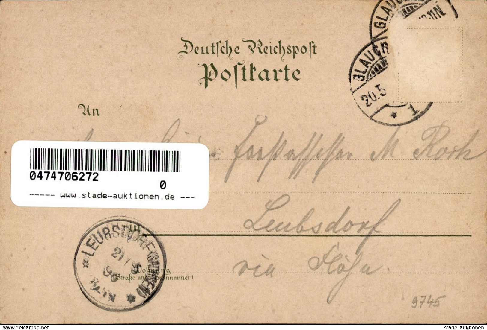 Dennheritz (o-9611) Vorläufer 1896 Schützenhaus II (Stauchung, Marke Entfernt) - Other & Unclassified