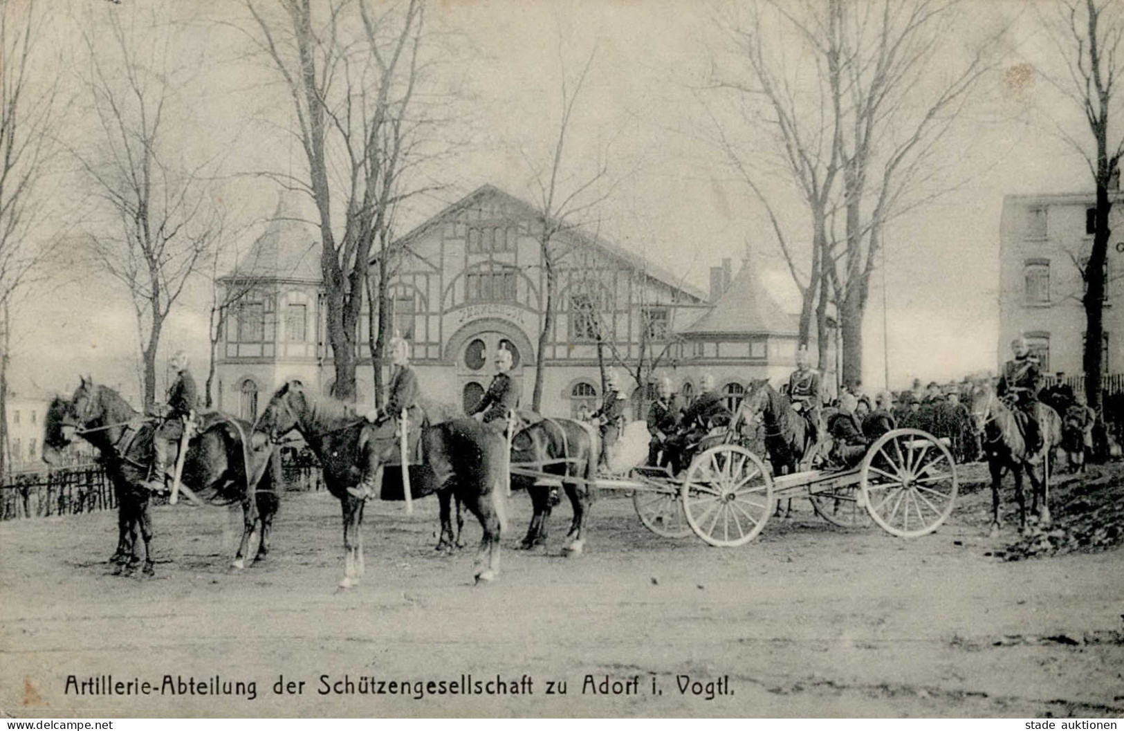 Adorf (o-9930) Artillerie-Abteilung Der Schützengesellschaft 1910 I-II - Other & Unclassified