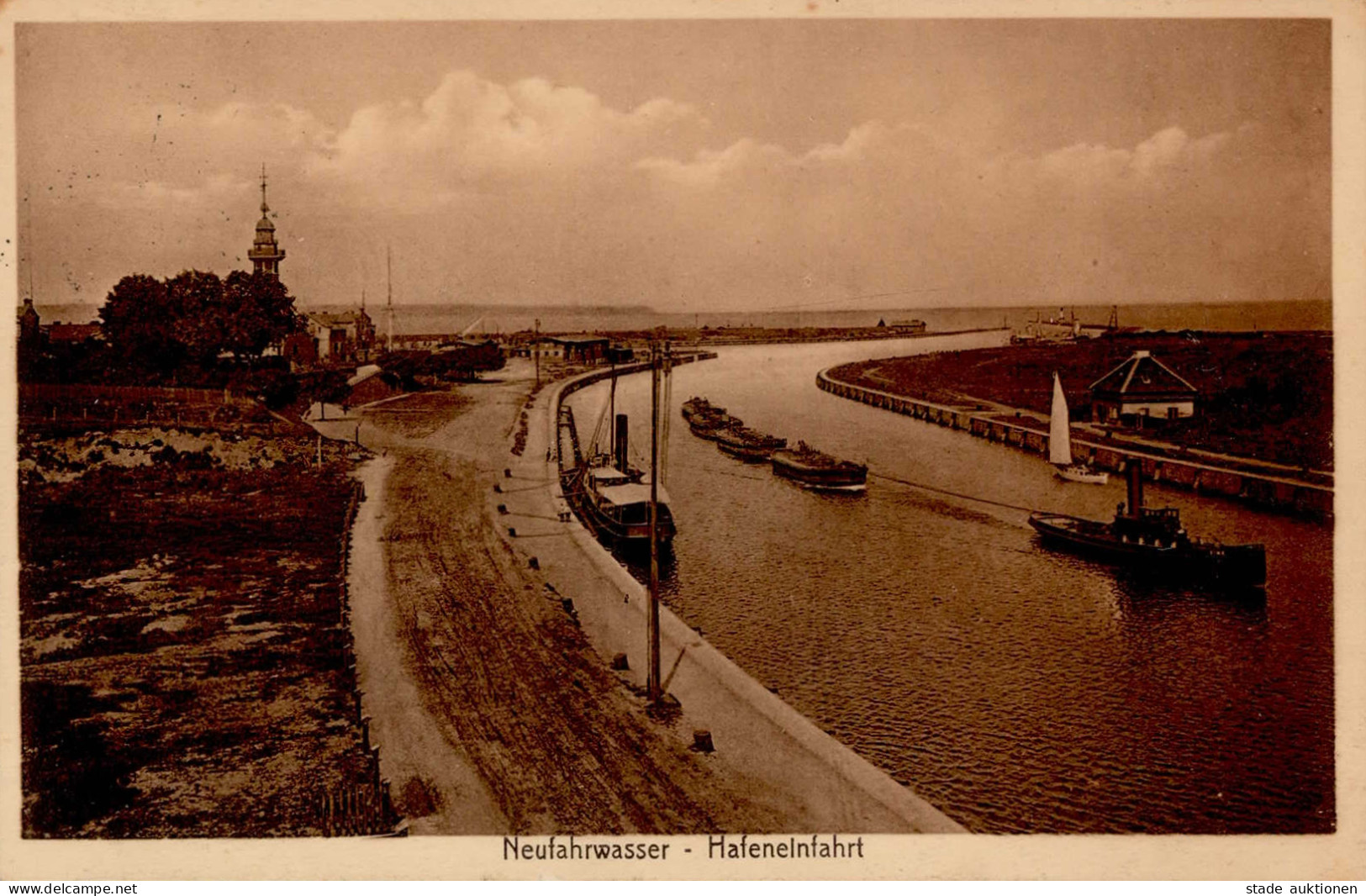 Danzig-Neufahrwasser Hafeneinfahrt Feldpost 1915 I-II - Pologne