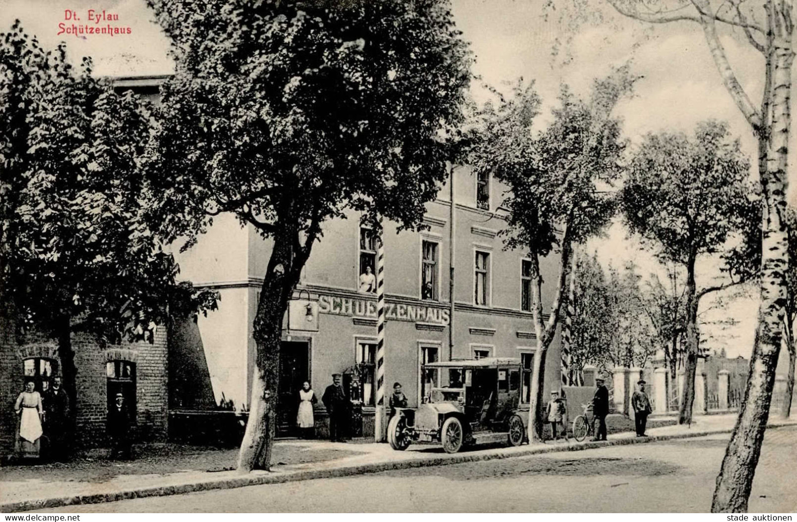 Deutsch Eylau Schützenhaus Auto 1914 I- - Pologne