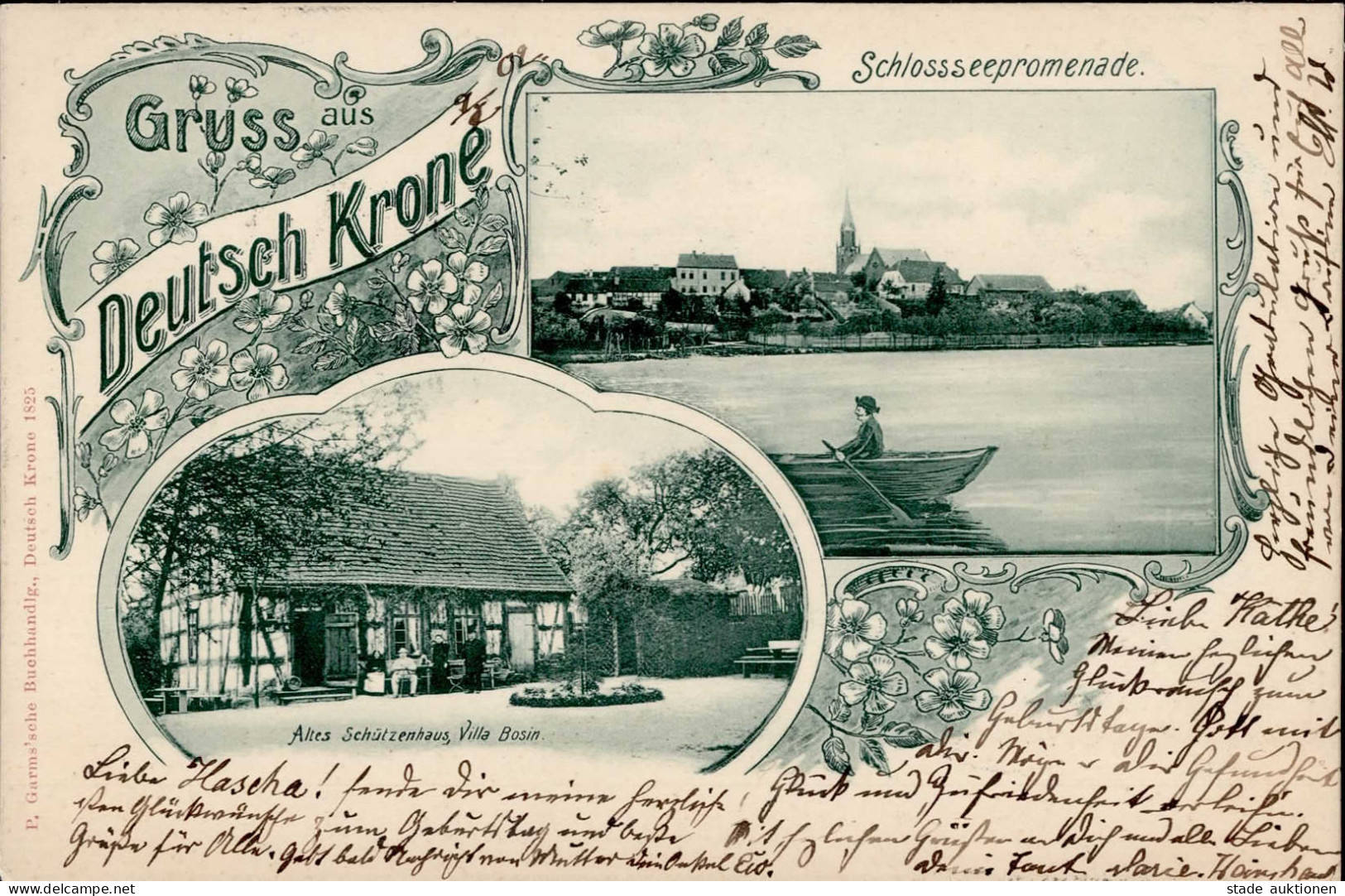 Deutsch Krone Schlossseepromenade Altes Schützenhaus 1902 I-II - Pologne