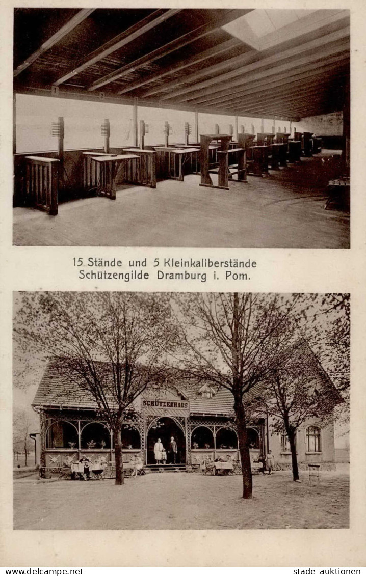 Dramburg Schützengilde Schützenhaus I-II (Marke Beschädigt) - Pologne