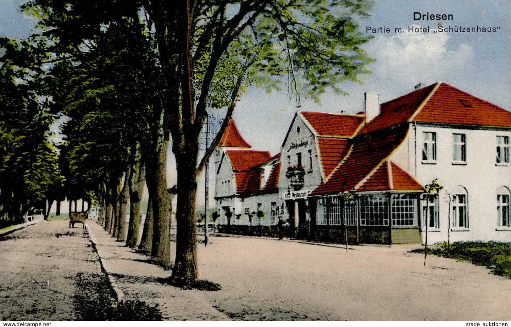 Driesen Hotel Gasthaus Schützenhaus I-II (fleckig, Marke Entfernt) - Polen