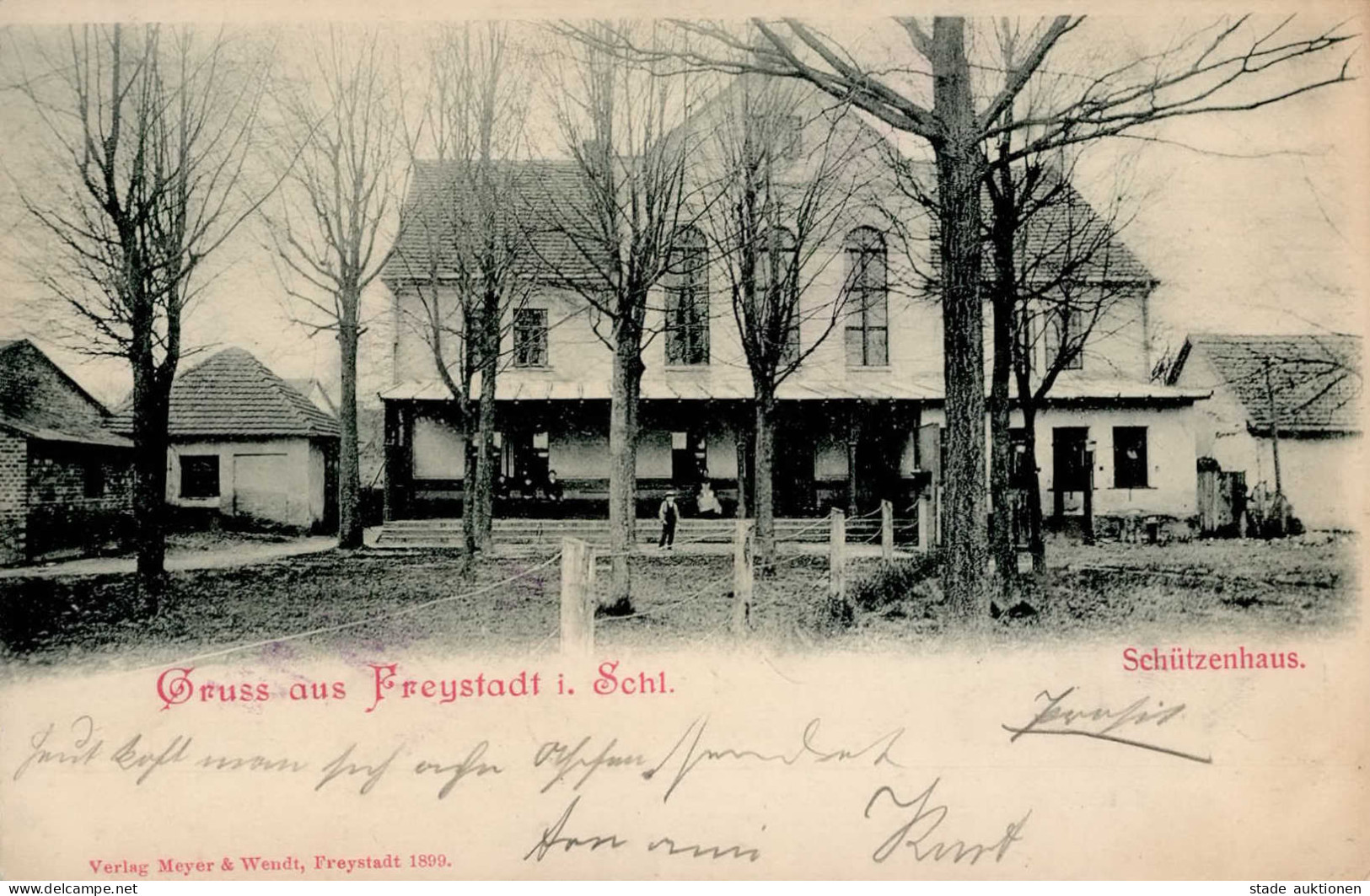 Freystadt Schützenhaus 1899 I- (Marke Entfernt) - Polen