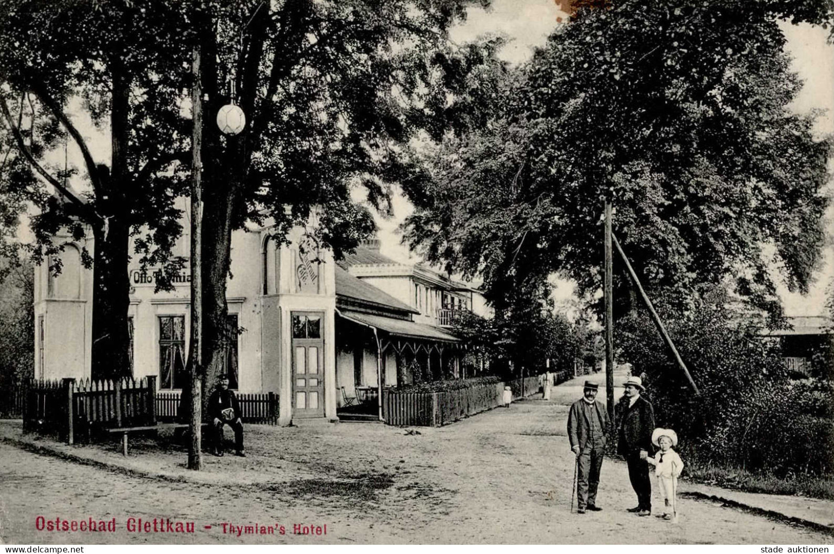 Glettkau Hotel Thymian 1910 I-II (fleckig, Stauchung) - Pologne