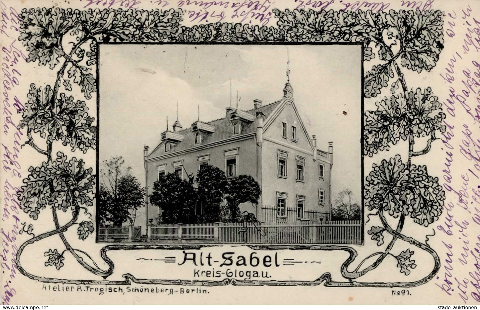 Glogau Alt Sabel 1923 I-II (Eckstauchung) - Polen