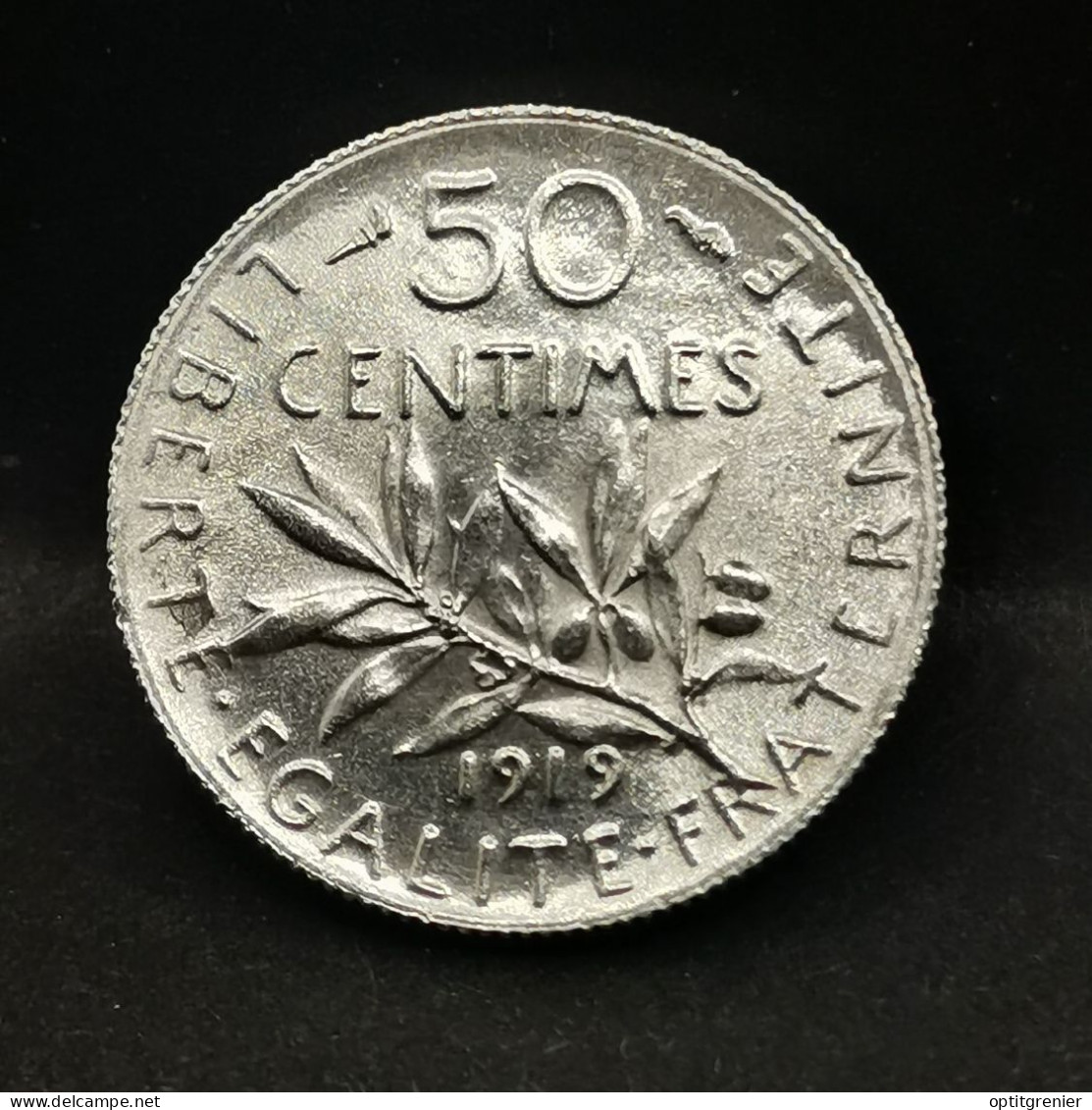 50 CENTIMES SEMEUSE ARGENT 1919 FRANCE / SILVER (Réf. 24425) - 50 Centimes