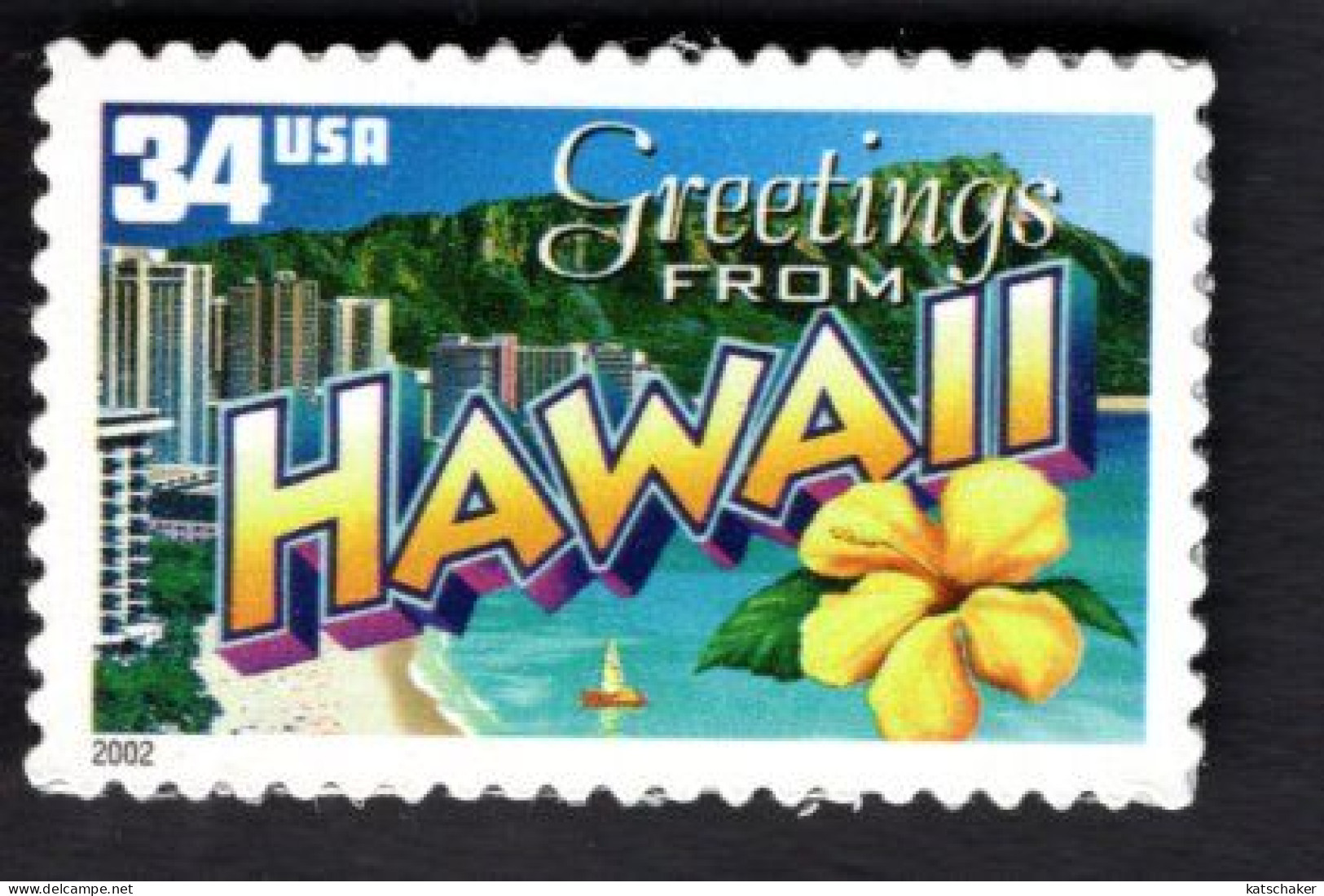 2016408173 2002 SCOTT 3571 (XX) POSTFRIS MINT NEVER HINGED  -  GREETINGS FROM AMERICA - HAWAII - Ungebraucht