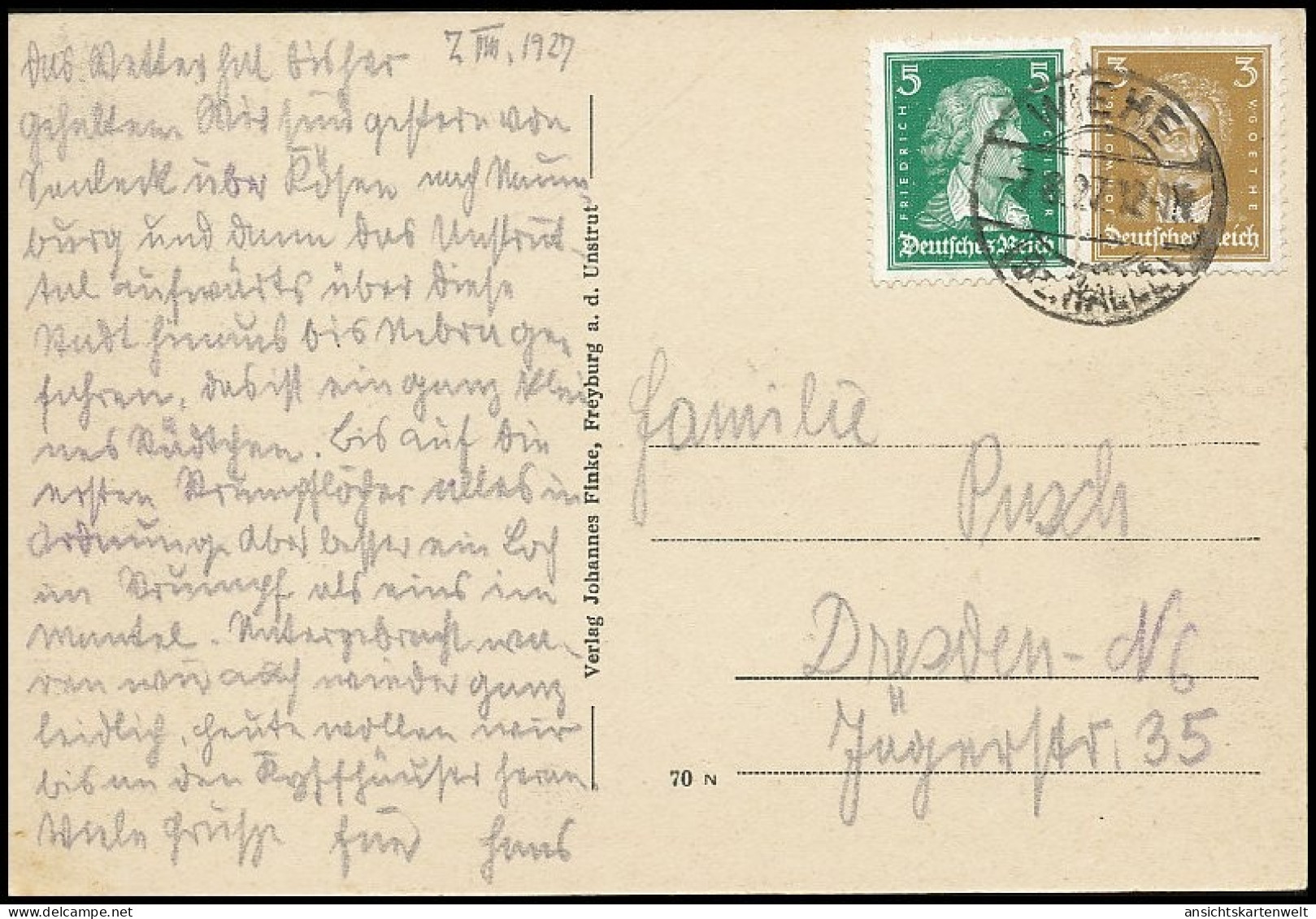 Freyburg A.d. Unstrut Die Neuen-Burg Gl1927 #138.979 - Autres & Non Classés