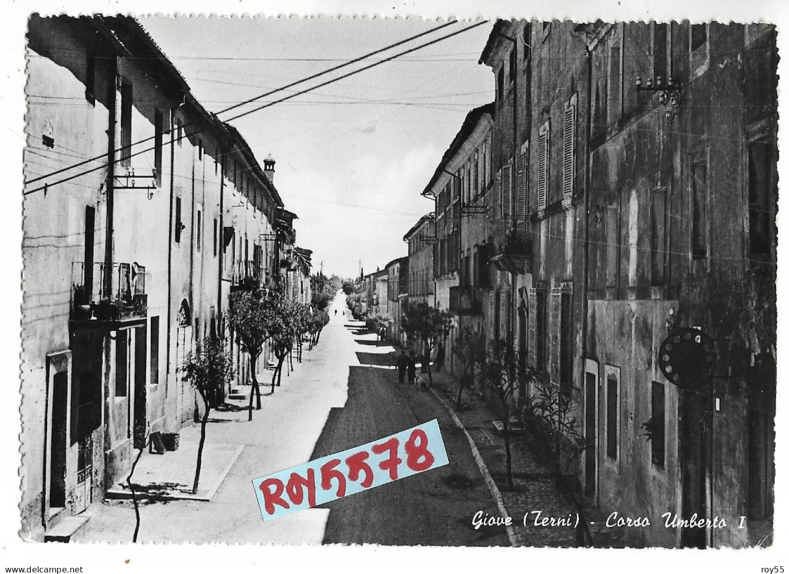 Umbria-terni-giove Corso Umberto I Veduta Panoramica Corso Primi Anni 50 (v.retro) - Andere & Zonder Classificatie