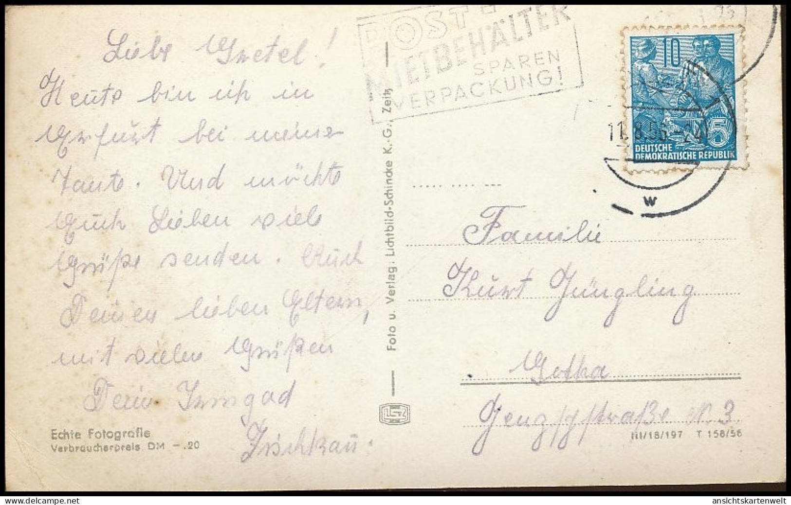 Erfurt Teilansichten Gl1956 #138.983 - Autres & Non Classés