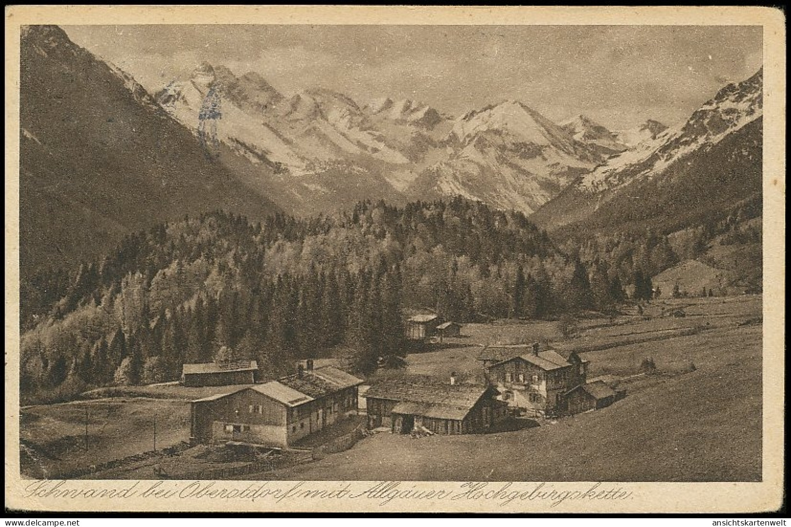 Schwand Bei Oberstdorf Im Allgäu Mit Alpen Gl1931 #138.107 - Otros & Sin Clasificación