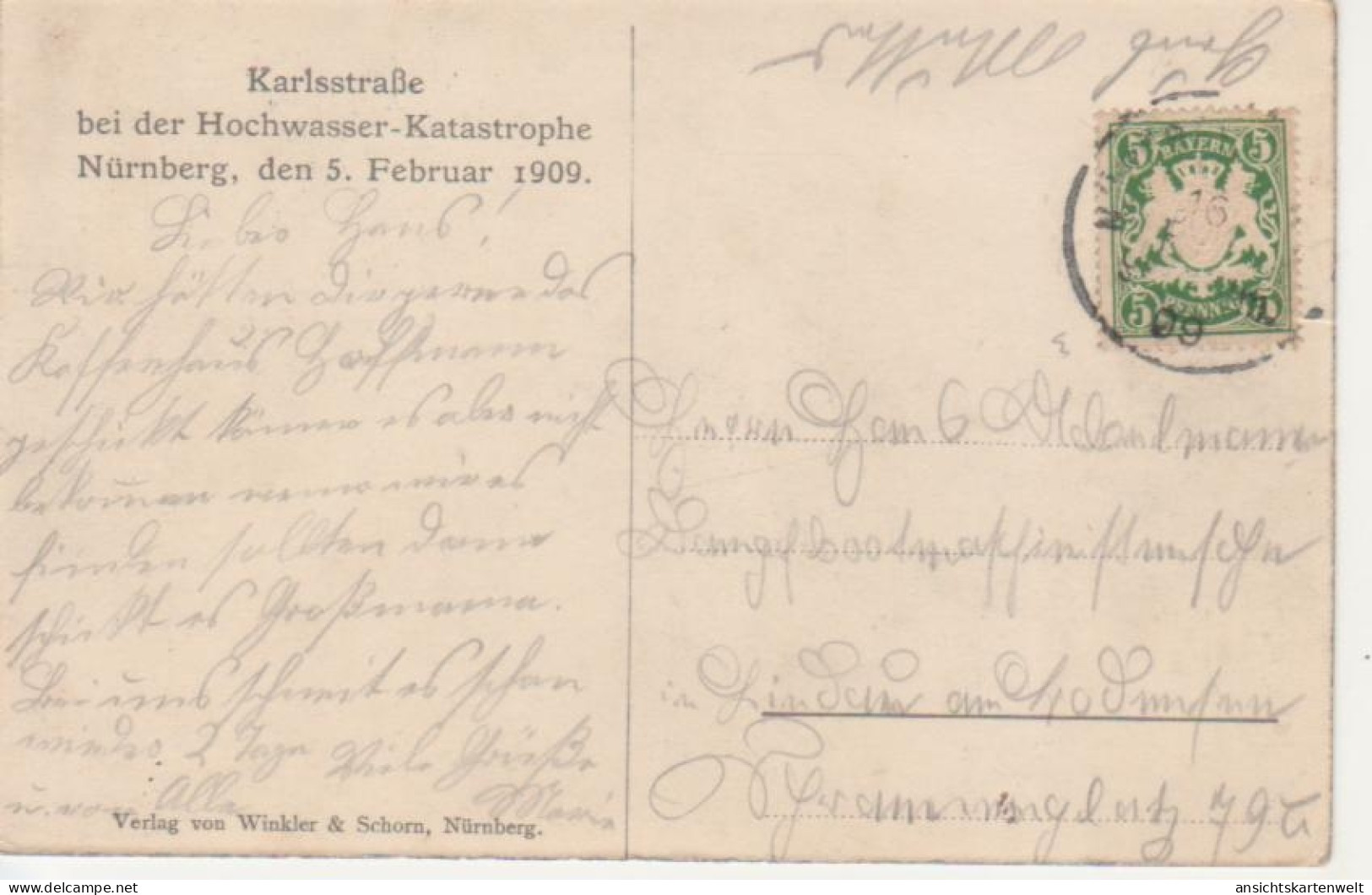 Nürnberg Hochwasserkatastrophe 1909 Gl1909 #217.058 - Other & Unclassified