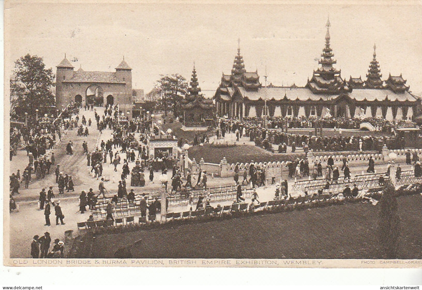 GB Old London Bridge & Burma Pavillon Exhib.Wembley Gl1924 #C8824 - Andere & Zonder Classificatie