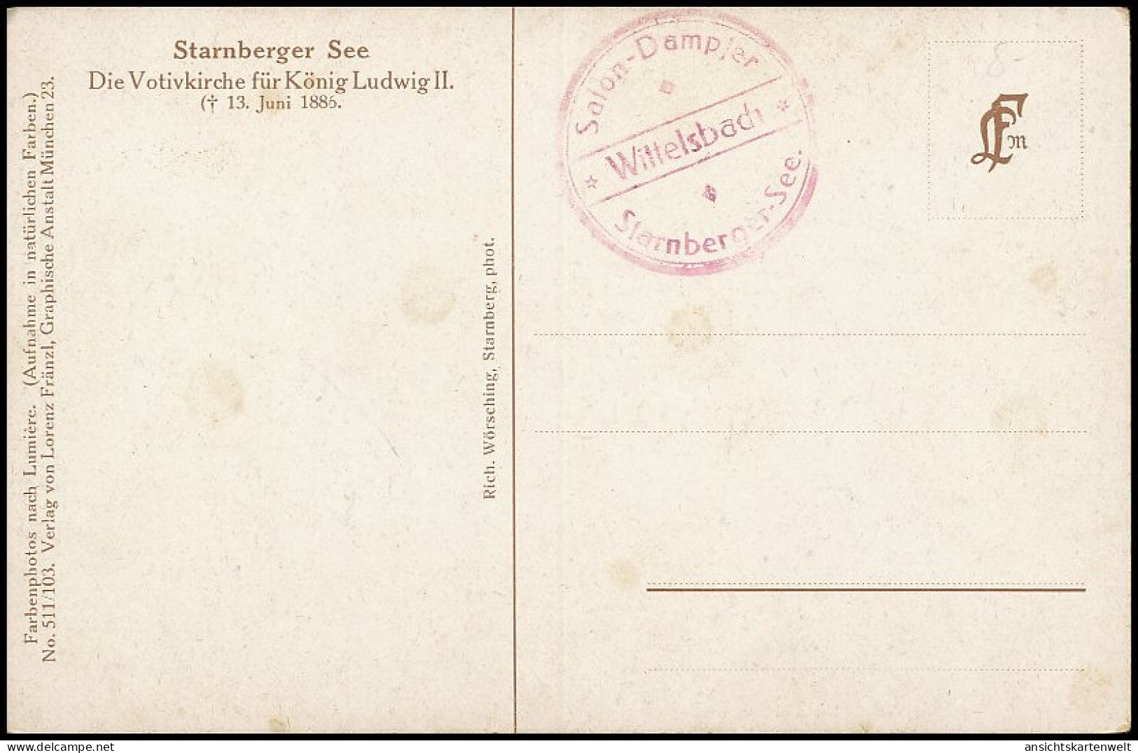 Starnberger See Votiv-Kapelle König Ludwig II. Ngl #139.269 - Sonstige & Ohne Zuordnung